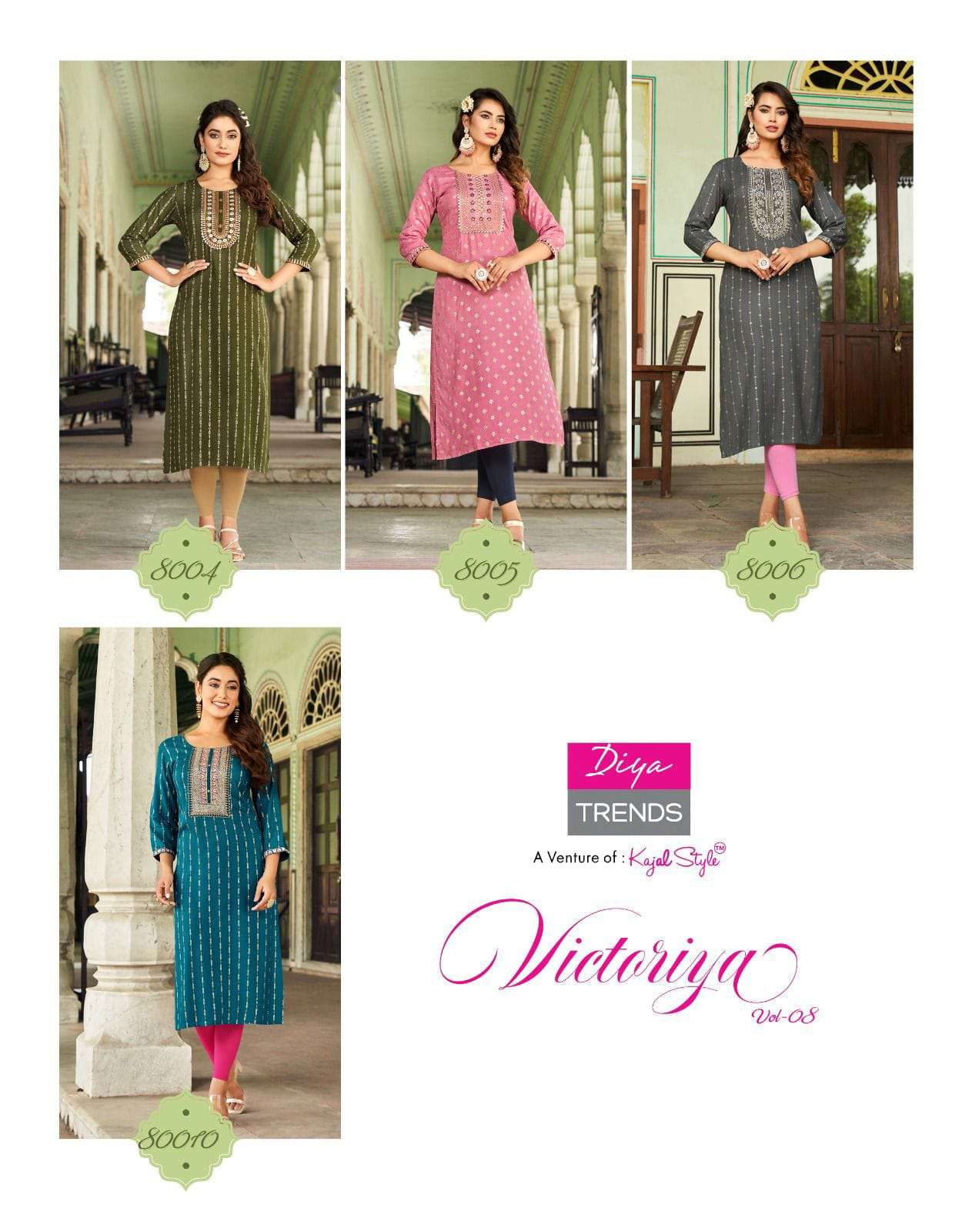 DIYA TRENDS  VICTORIA VOL-8 Kurti Wholesale catalog