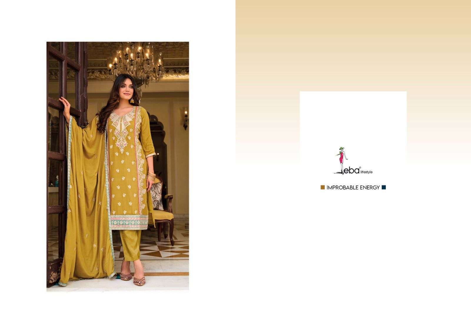 Eba Ayat Heavy Chinnon Embroidered Salwar Suit Wholesale catalog