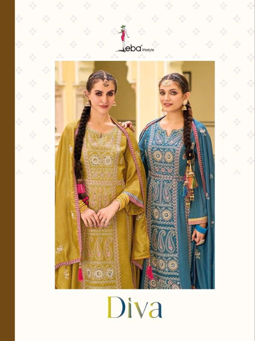 Eba Diva Premium Silk Designer Salwar Kameez Wholesale catalog