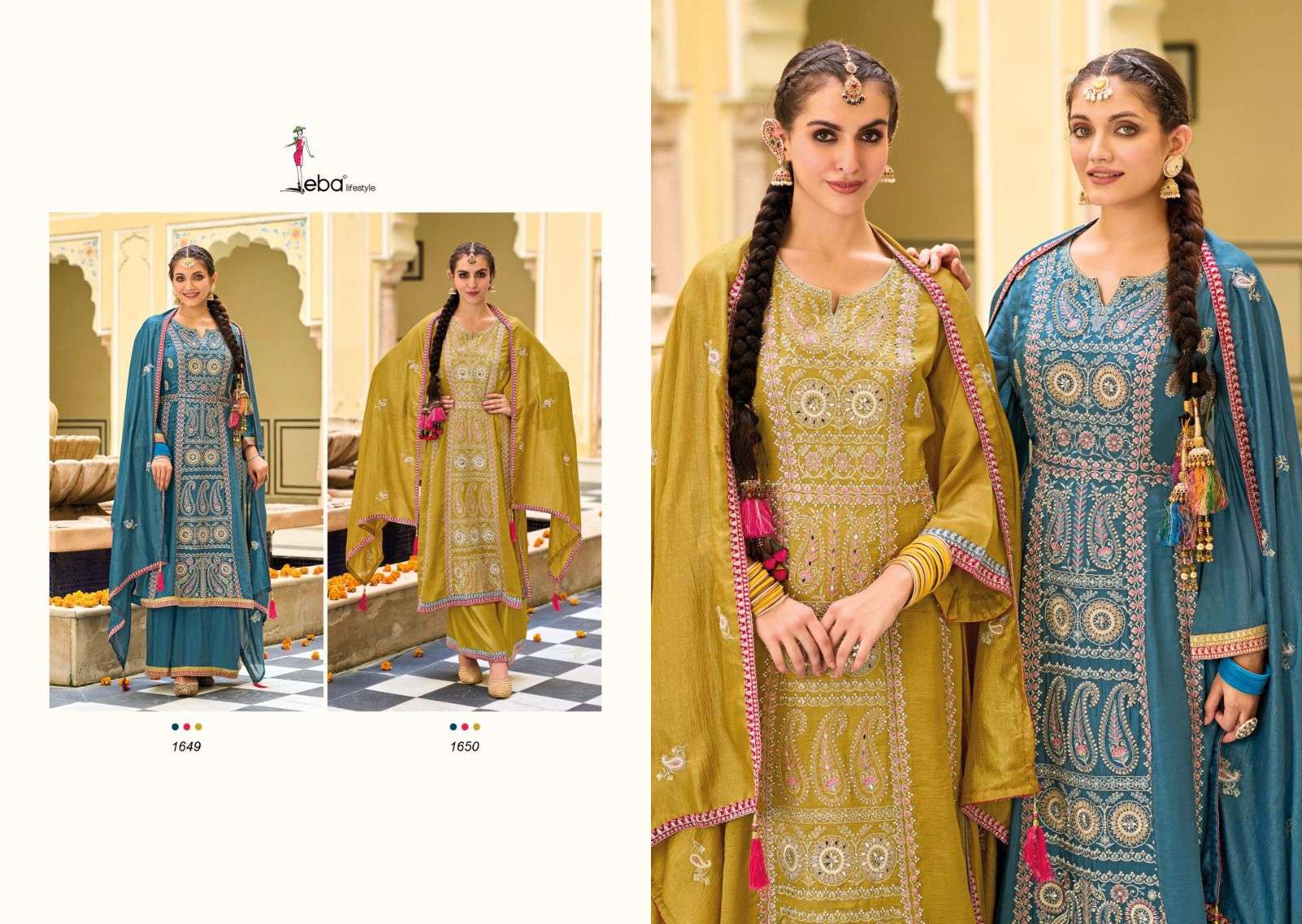 Eba Diva Premium Silk Designer Salwar Kameez Wholesale catalog