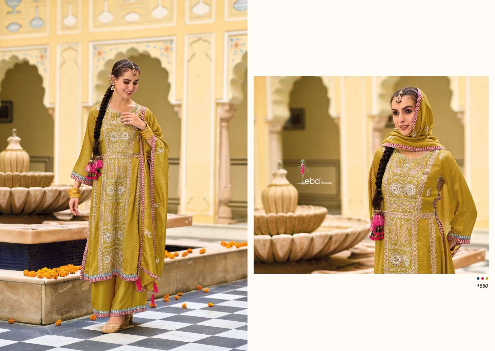 Eba Diva Premium Silk Designer Salwar Kameez Wholesale catalog