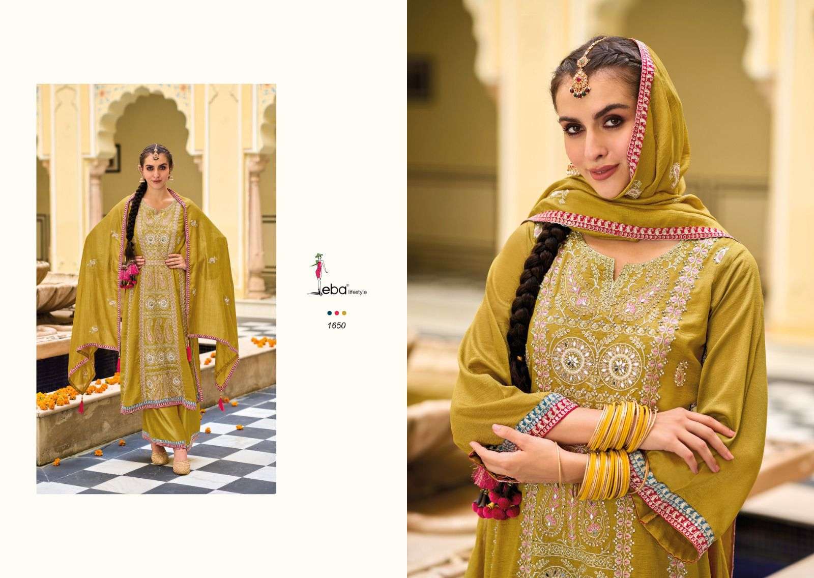 Eba Diva Premium Silk Designer Salwar Kameez Wholesale catalog