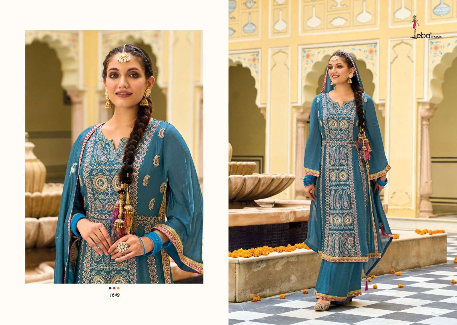 Eba Diva Premium Silk Designer Salwar Kameez Wholesale catalog