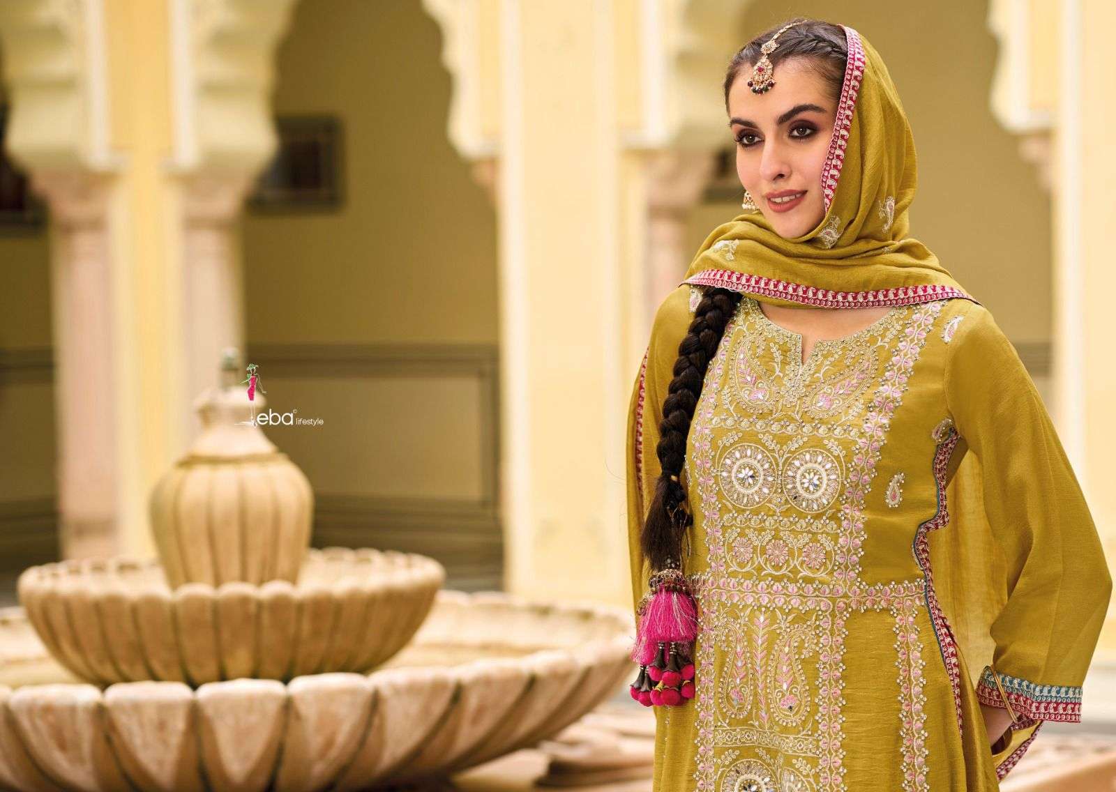 Eba Diva Premium Silk Designer Salwar Kameez Wholesale catalog