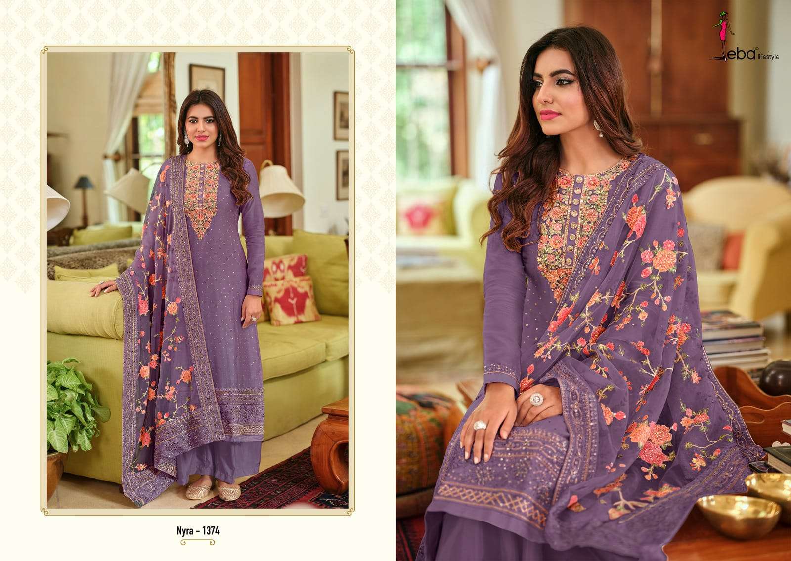 Eba Nyra Vol 3 Silk Embroidery Salwar Kameez Wholesale catalog