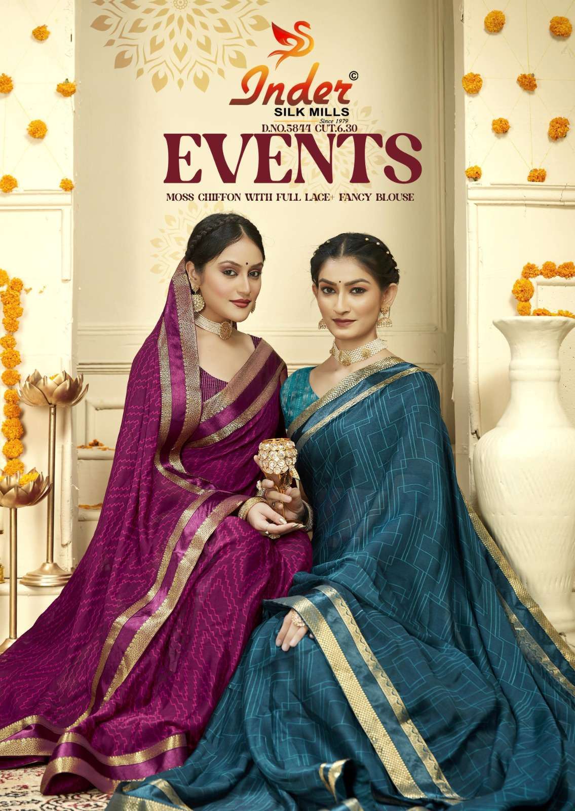 EVENTS SAREE CATALOG BY INDER SILK DESIGNER SAREE Wholesale catalog