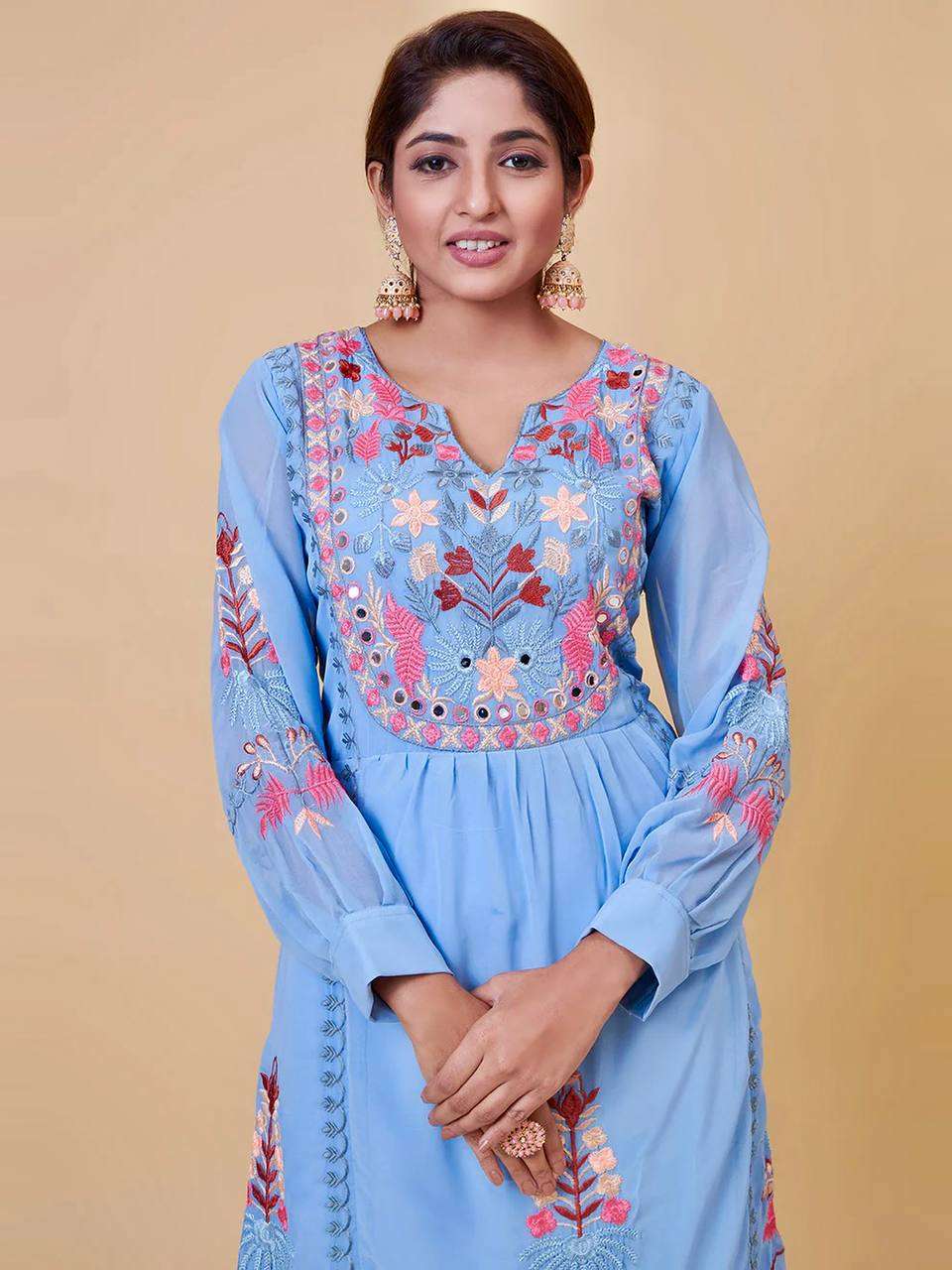 Fab 3067 Faux Georgette Kurti Wholesale catalog