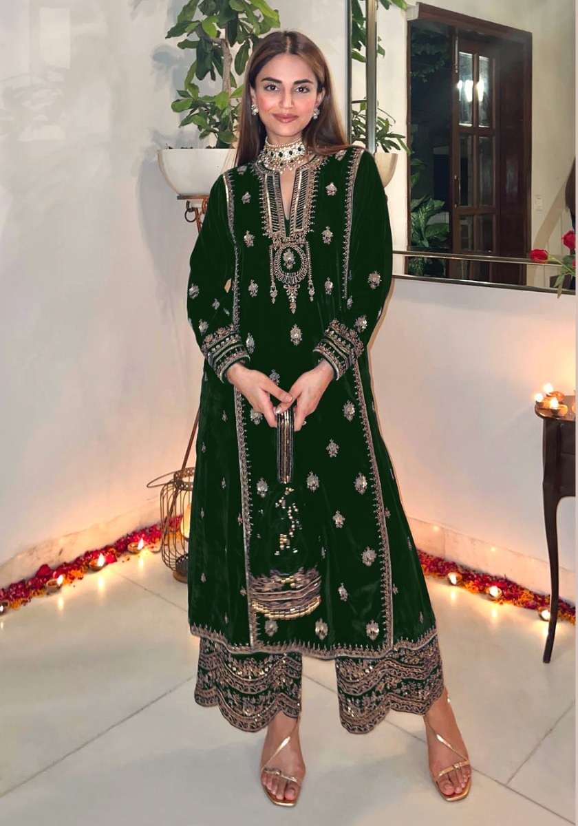 Fancy Velvet 2003 Embroidery Salwar Kameez Wholesale catalog