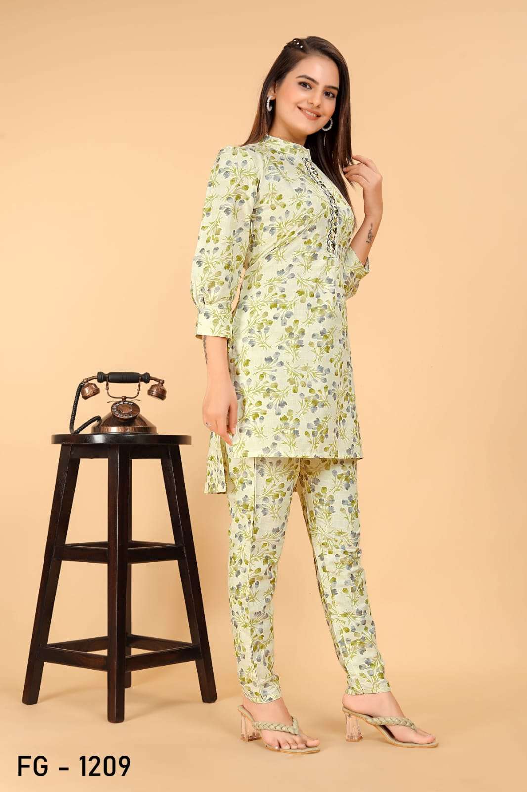 Fg Co Ord Set Pure Cotton Kurti Wholesale catalog