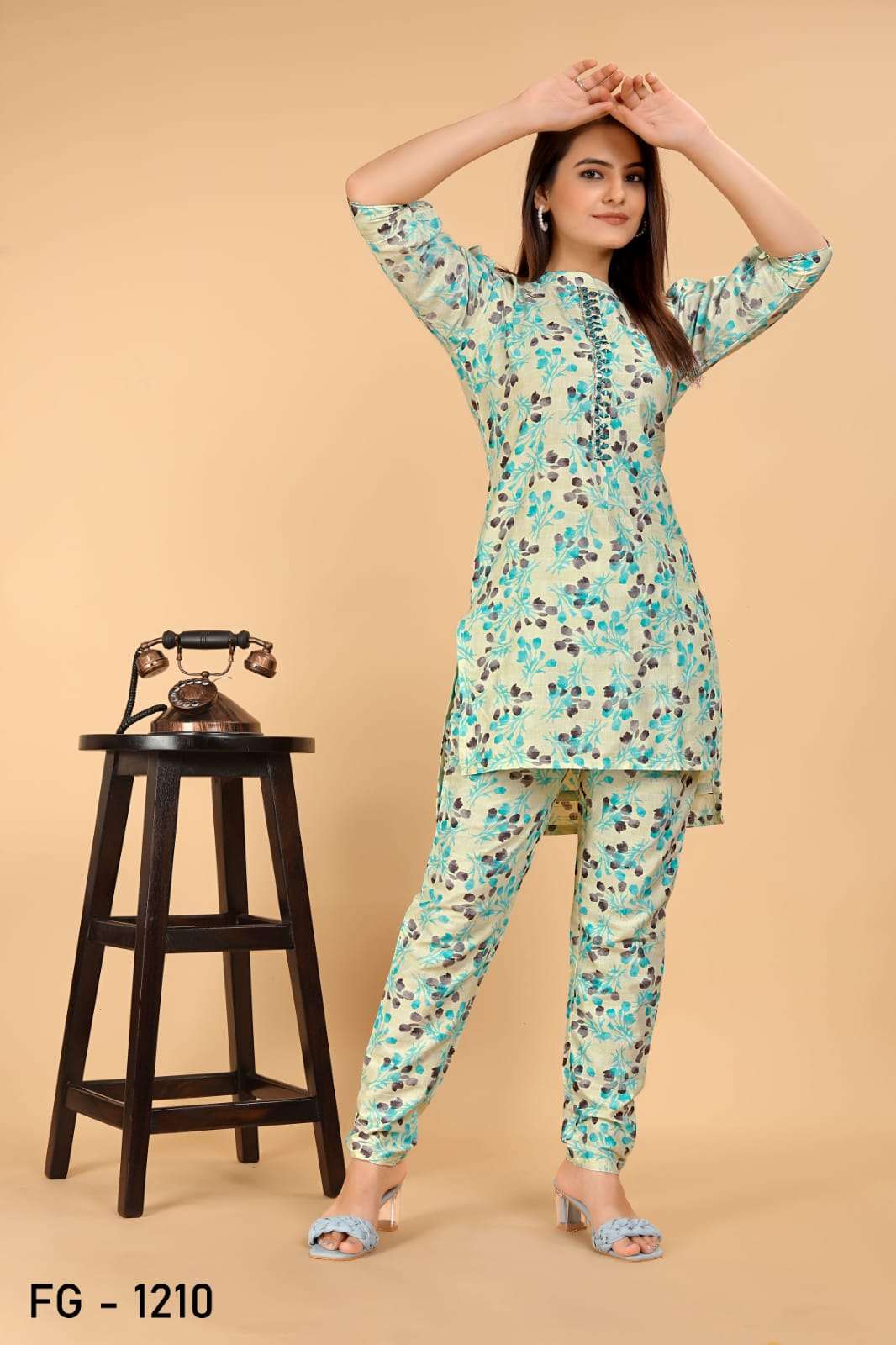 Fg Co Ord Set Pure Cotton Kurti Wholesale catalog