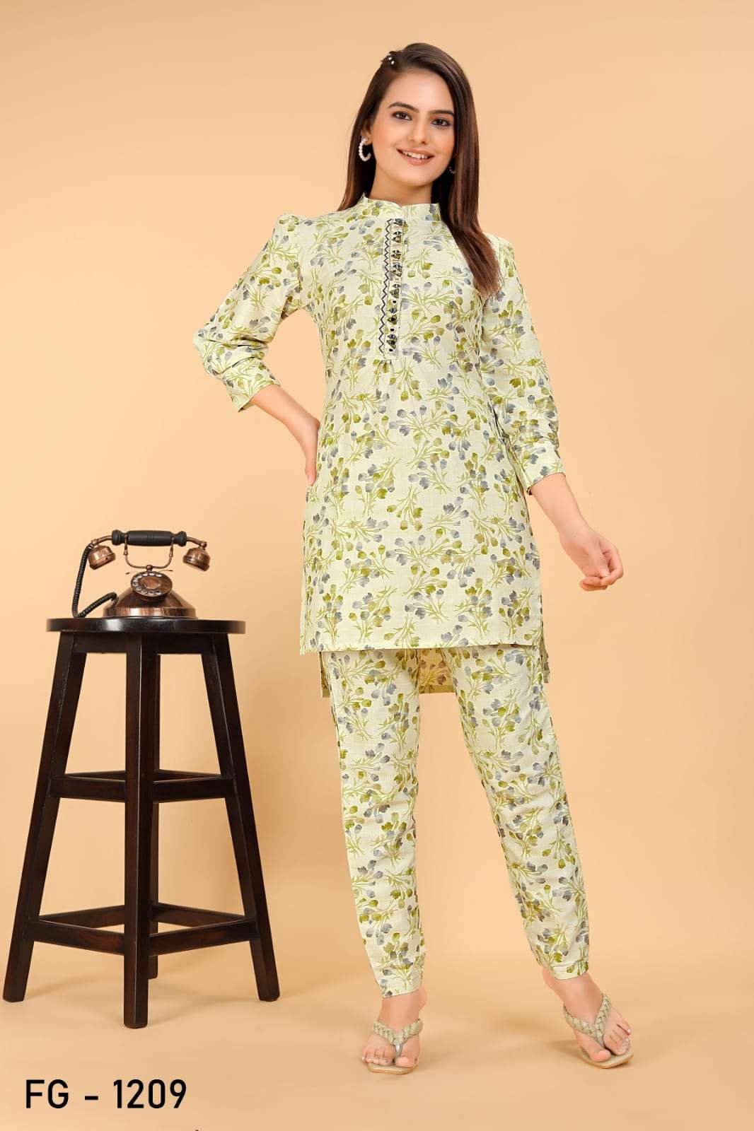 Fg Co Ord Set Pure Cotton Kurti Wholesale catalog