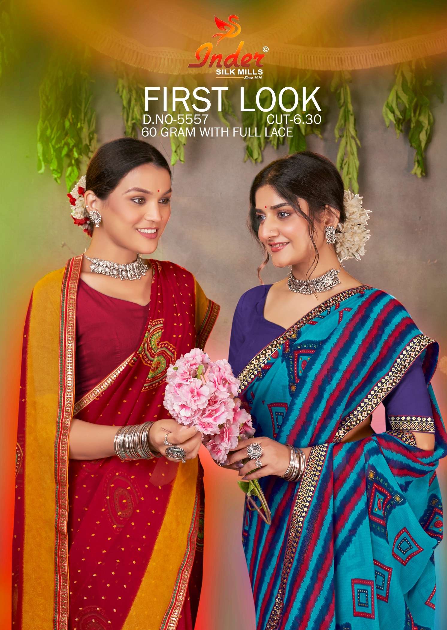 FIRST LOOK INDER SILK MILLS Saree Wholesale catalog