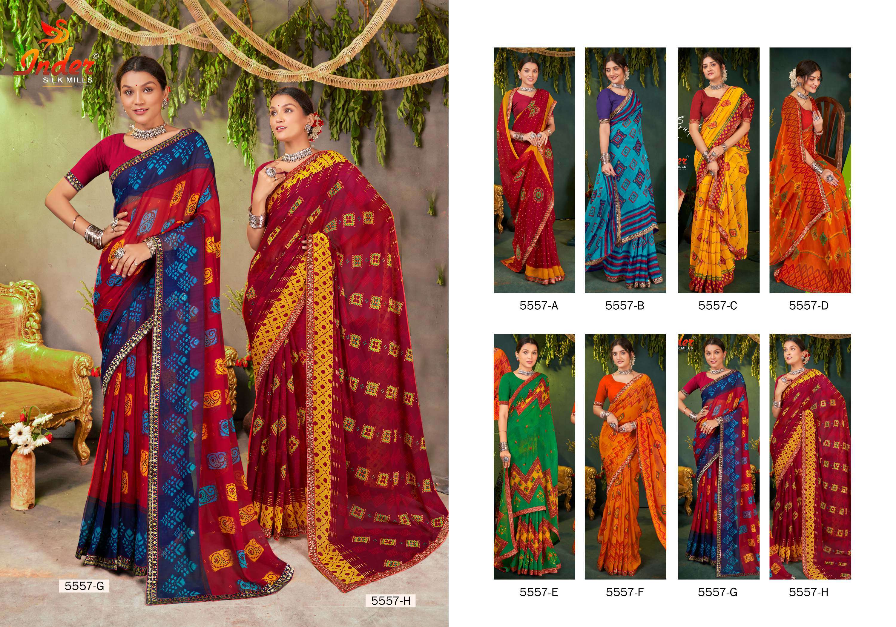 FIRST LOOK INDER SILK MILLS Saree Wholesale catalog