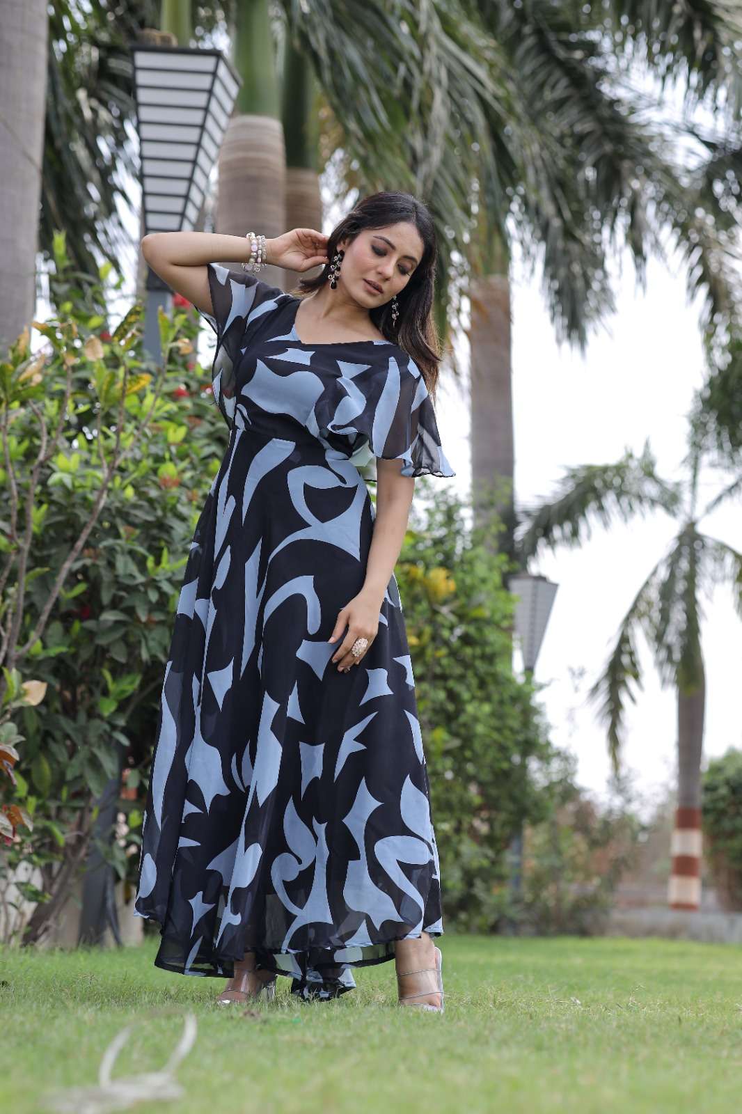 Floral Georgette Printed Maxi Kurti Wholesale catalog