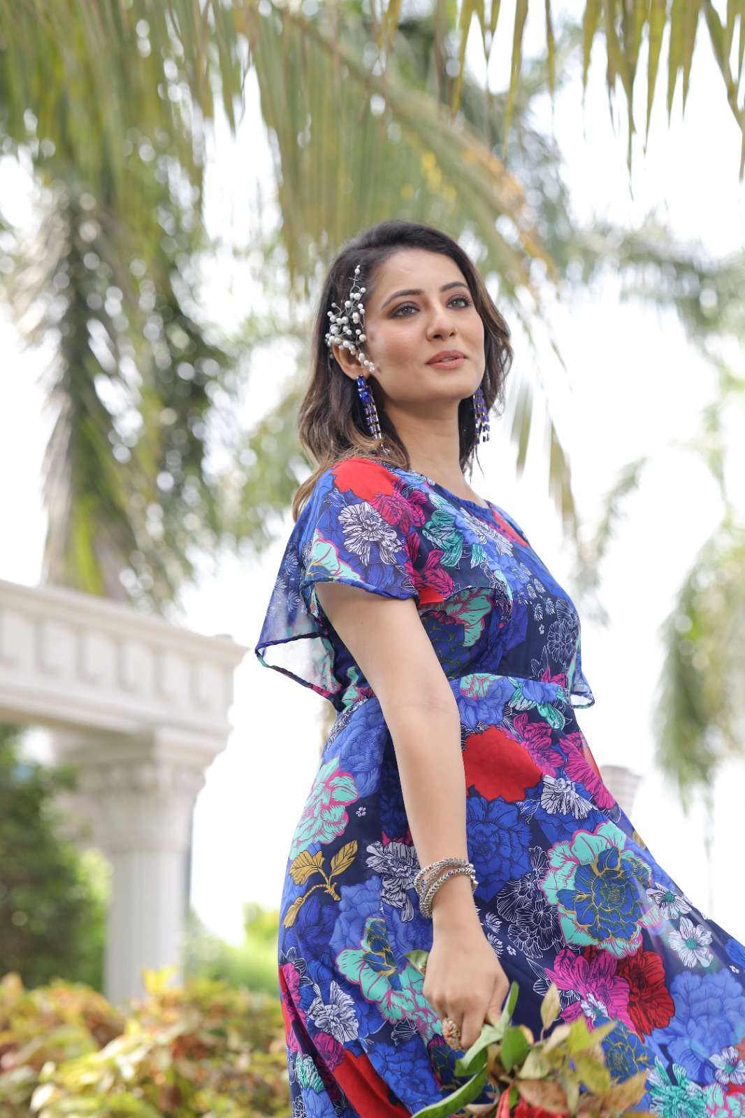 Floral Georgette Printed Maxi Kurti Wholesale catalog