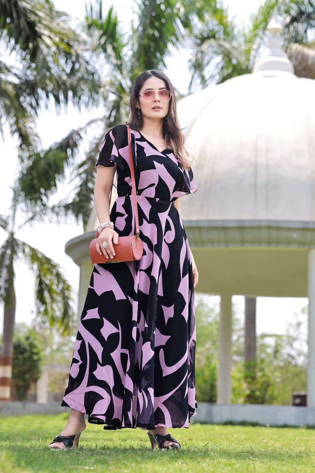 Floral Georgette Printed Maxi Kurti Wholesale catalog
