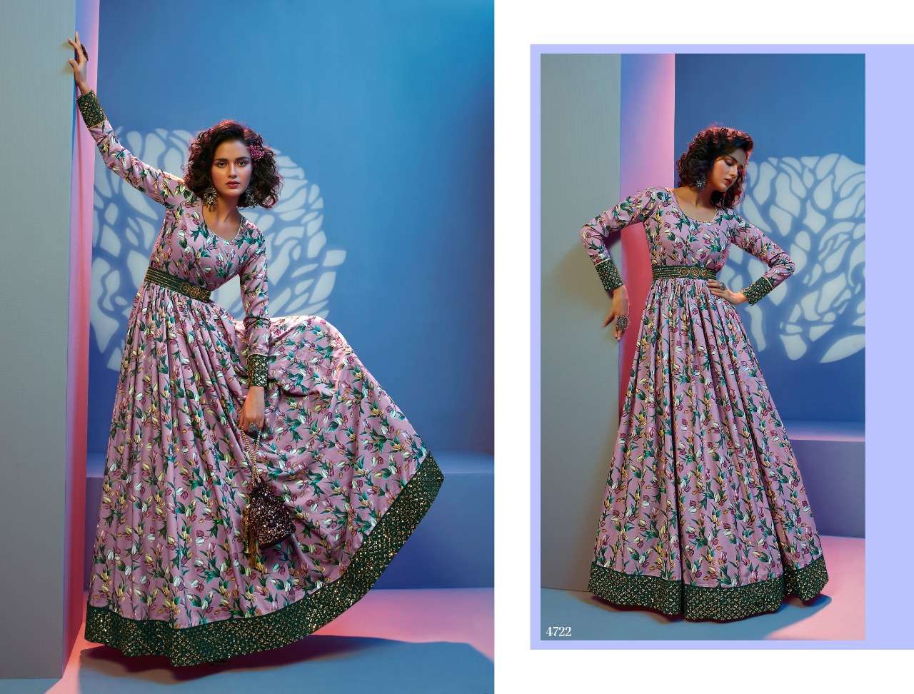 FLORY VOL. 19 Printed Long Anarkali Gown Kurti Wholesale catalog