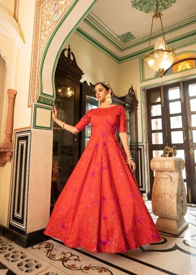 FLORY VOL. 20 Printed Long Anarkali Gown Kurti Wholesale catalog