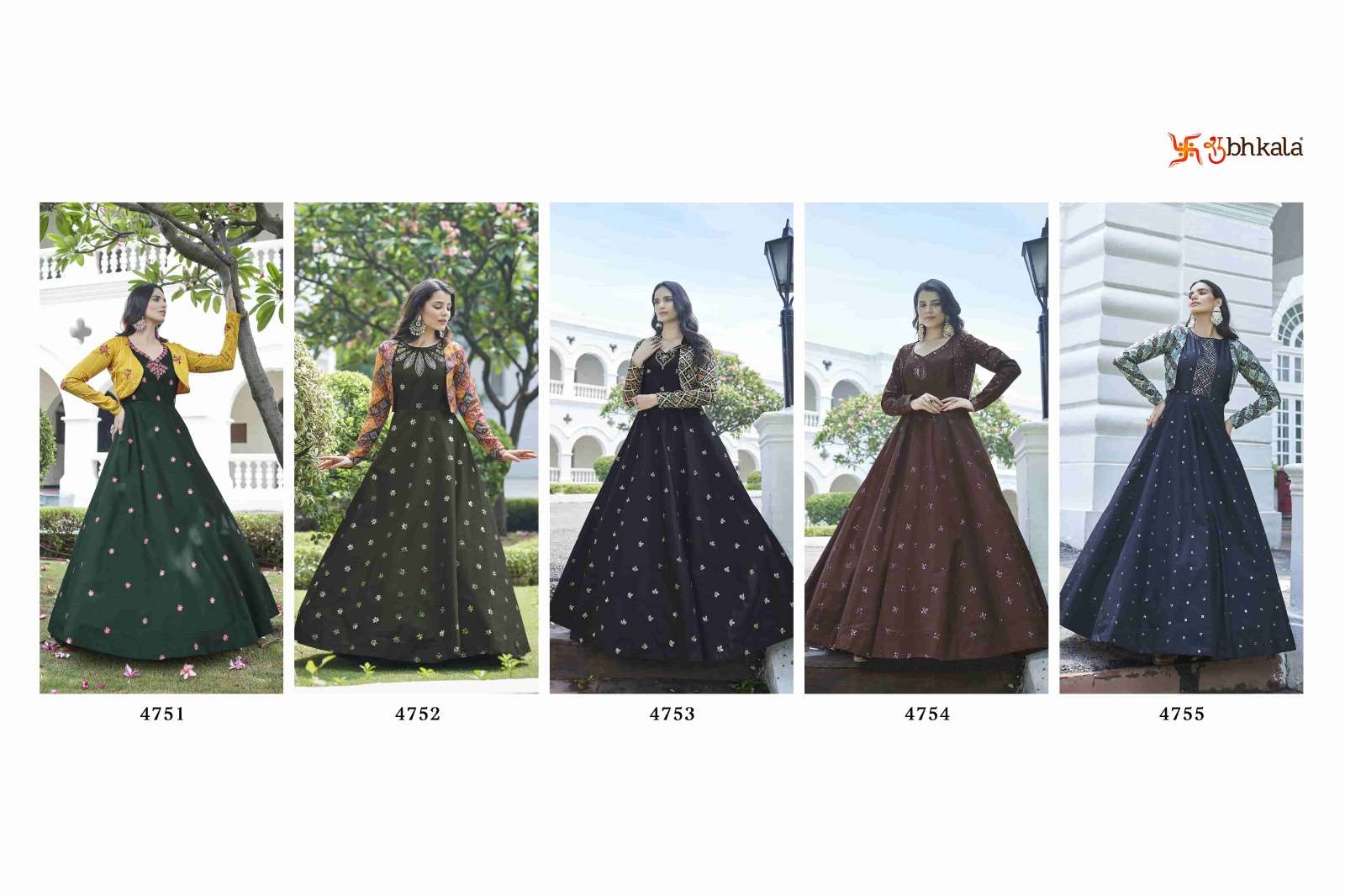 FLORY VOL. 21 Sequince Embroidered Work Anarkali Gown Kurti Wholesale catalog