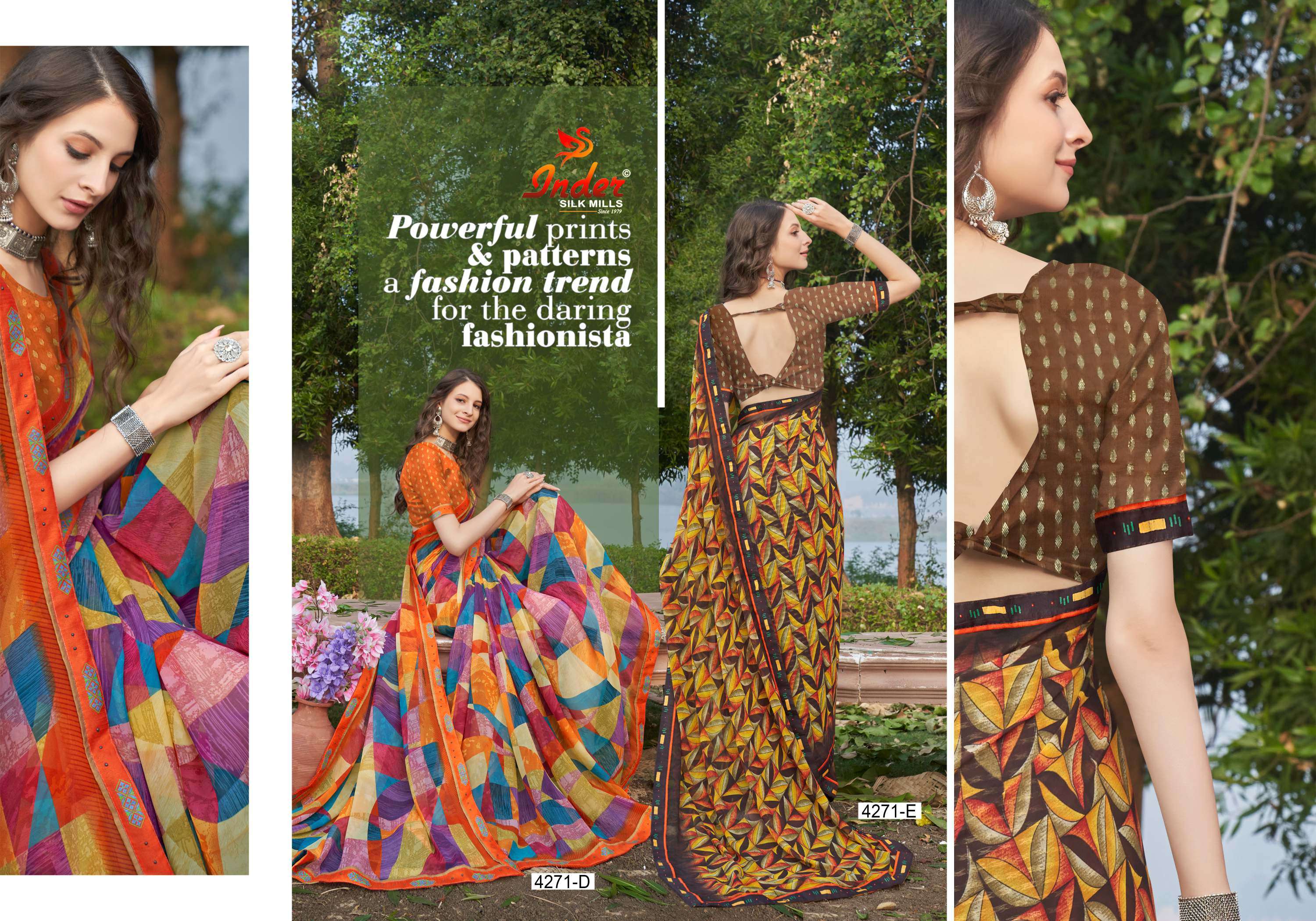 FREE STYLE INDER SILK MILLS Saree Wholesale catalog