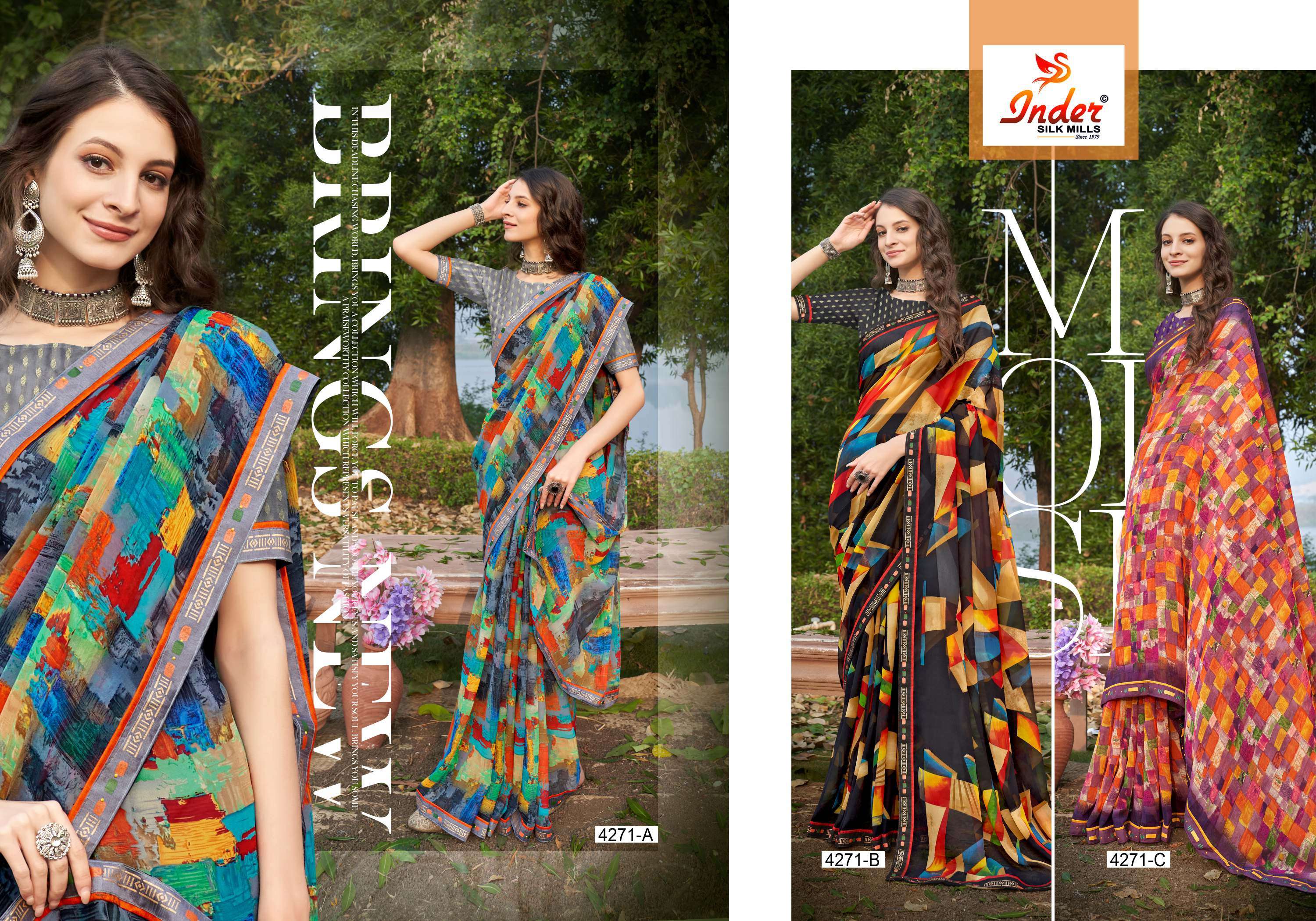 FREE STYLE INDER SILK MILLS Saree Wholesale catalog