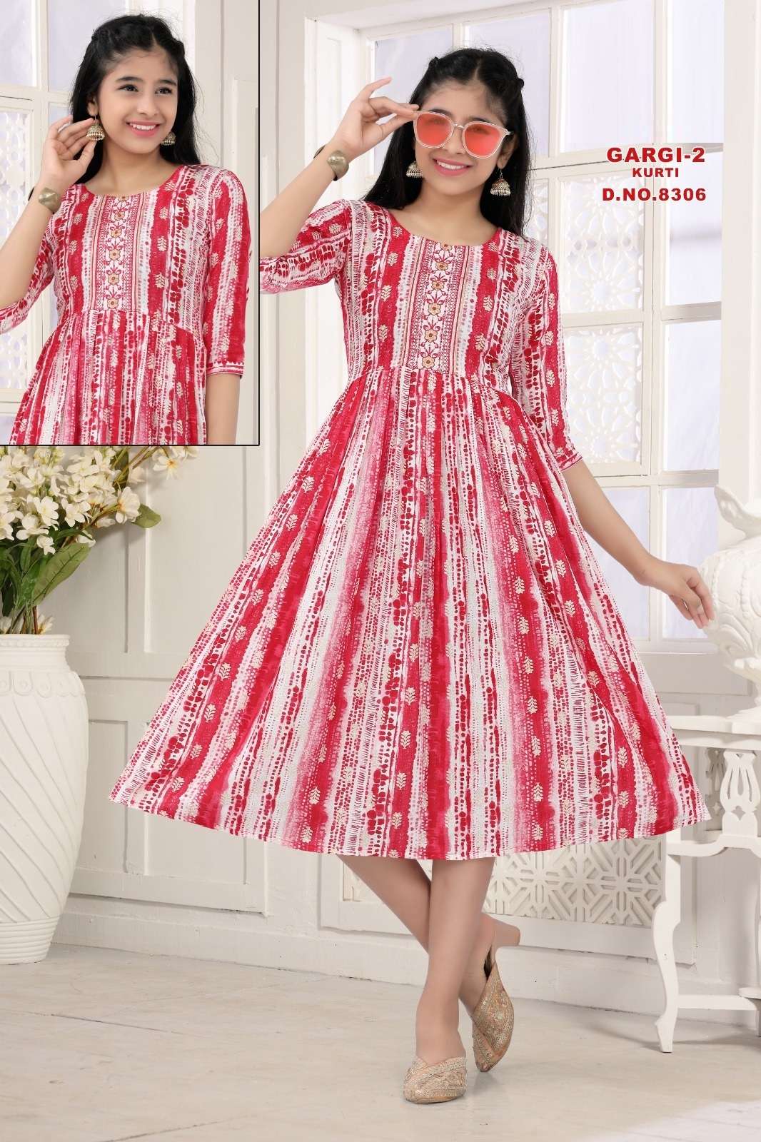 Gargi 2 Rayon Printed Kids Wear Kurti Wholesale catalog