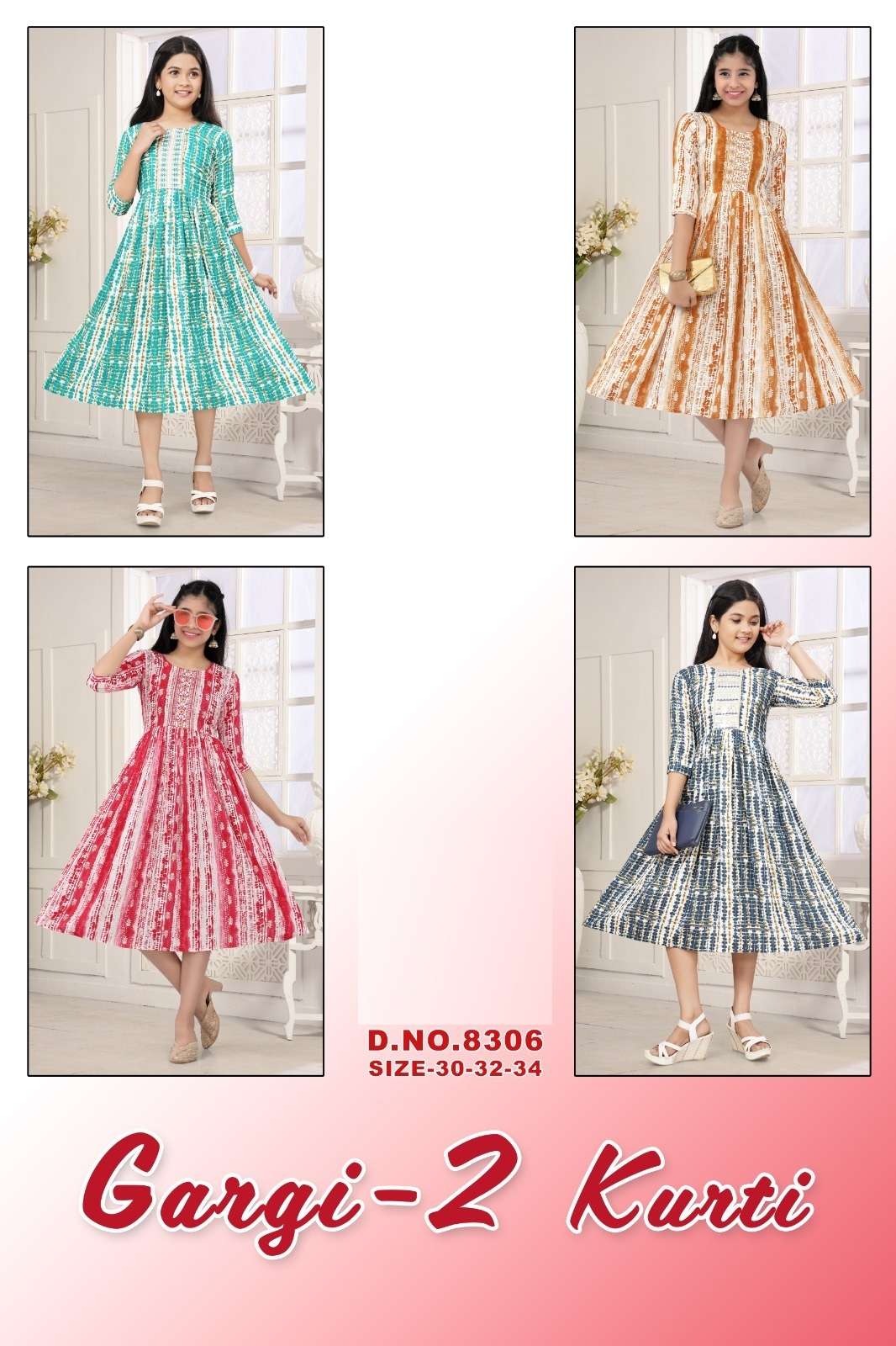 Gargi 2 Rayon Printed Kids Wear Kurti Wholesale catalog