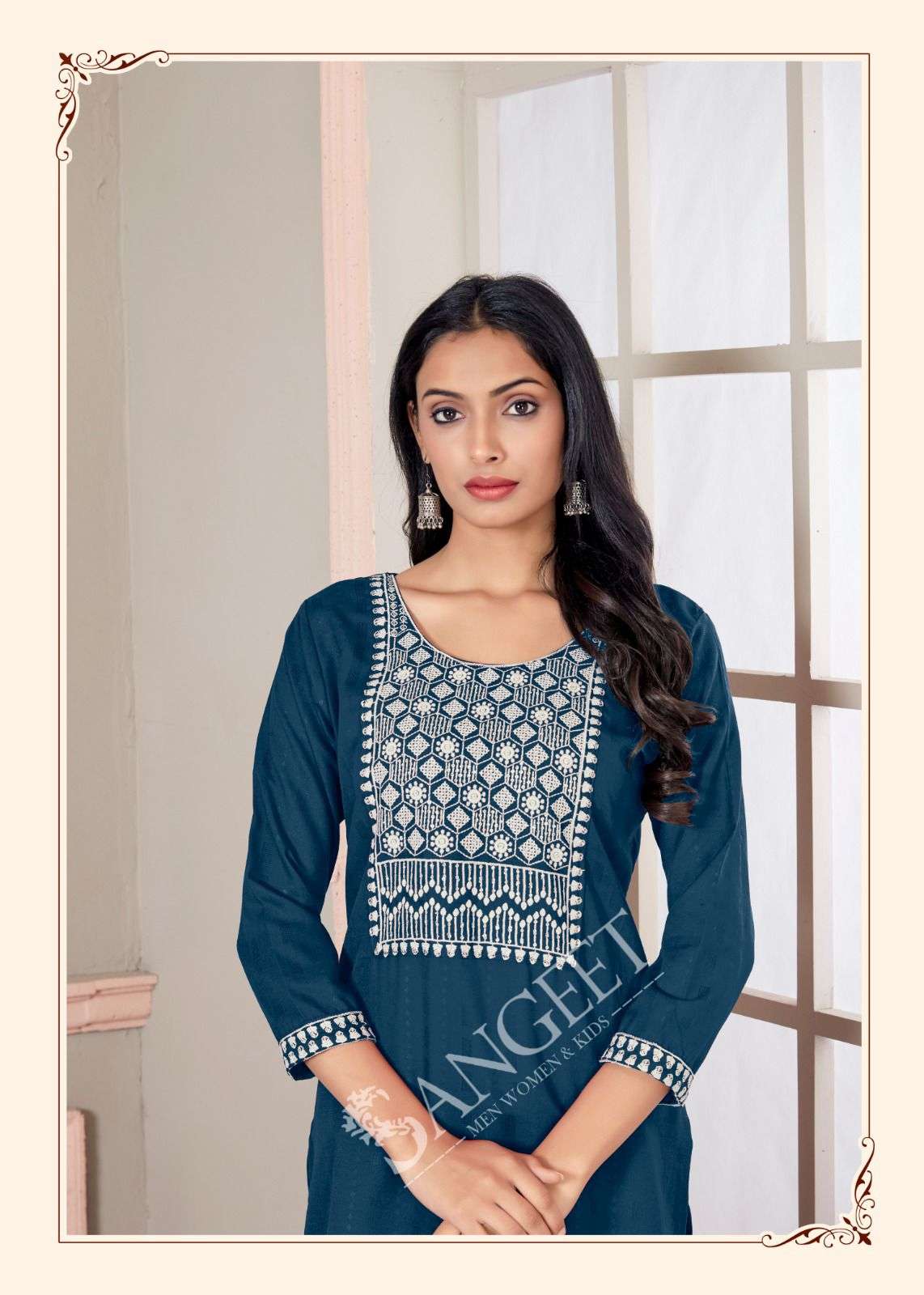 GEETA-3 RAYON PATTERN VISCOSE Kurti Wholesale catalog