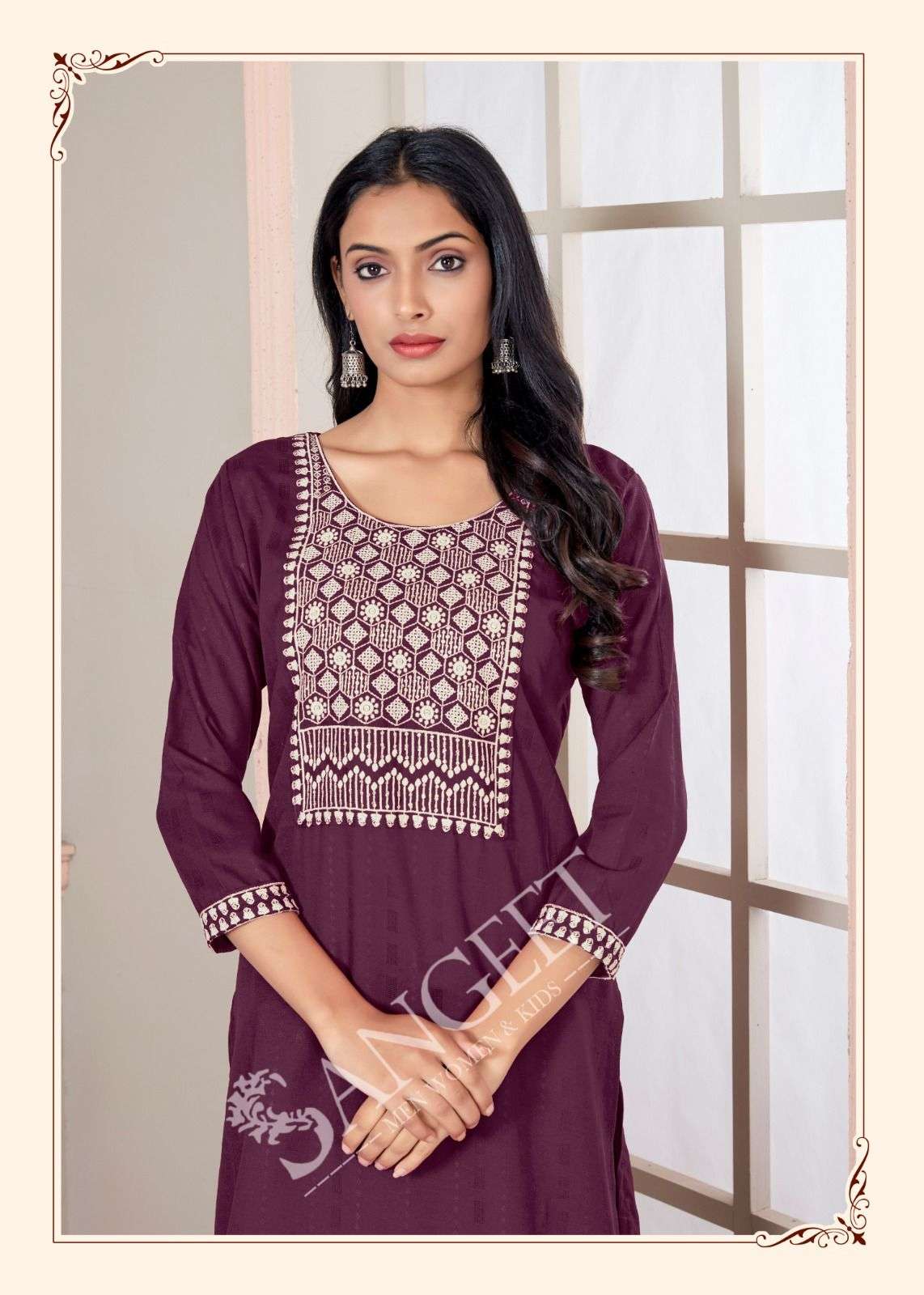 GEETA-3 RAYON PATTERN VISCOSE Kurti Wholesale catalog