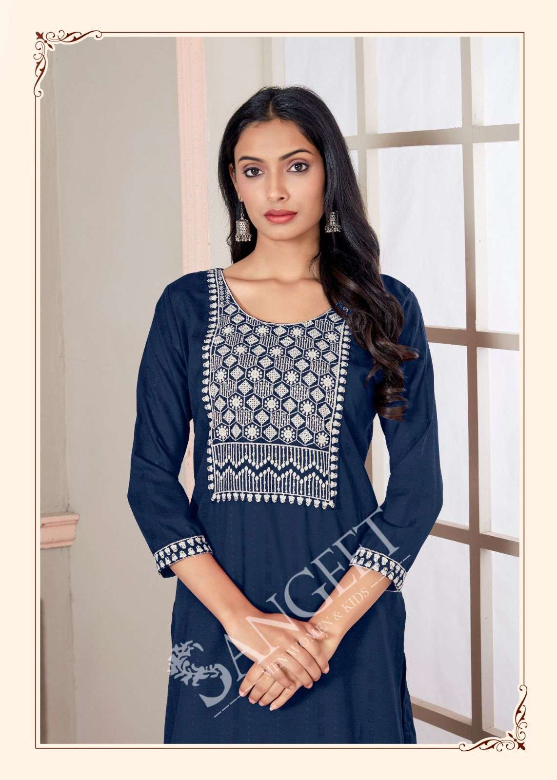 GEETA-3 RAYON PATTERN VISCOSE Kurti Wholesale catalog