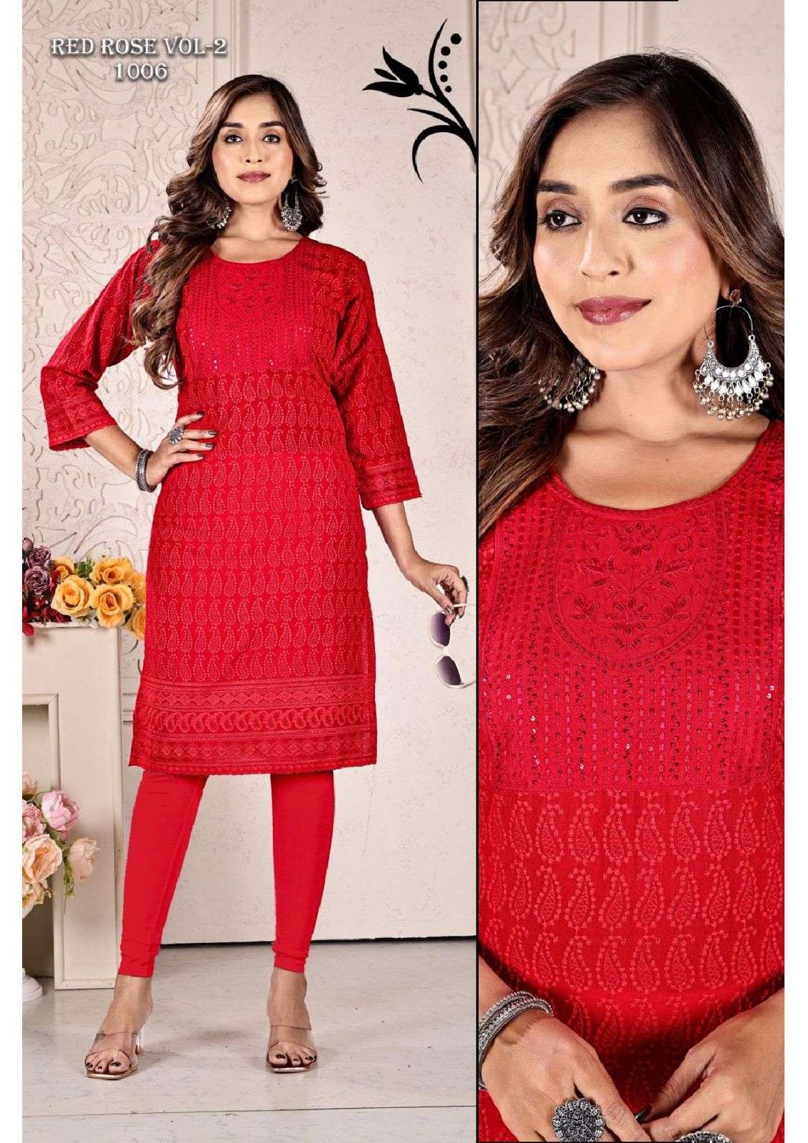 GOLDEN RED ROSE VOL-2 Kurti Wholesale catalog