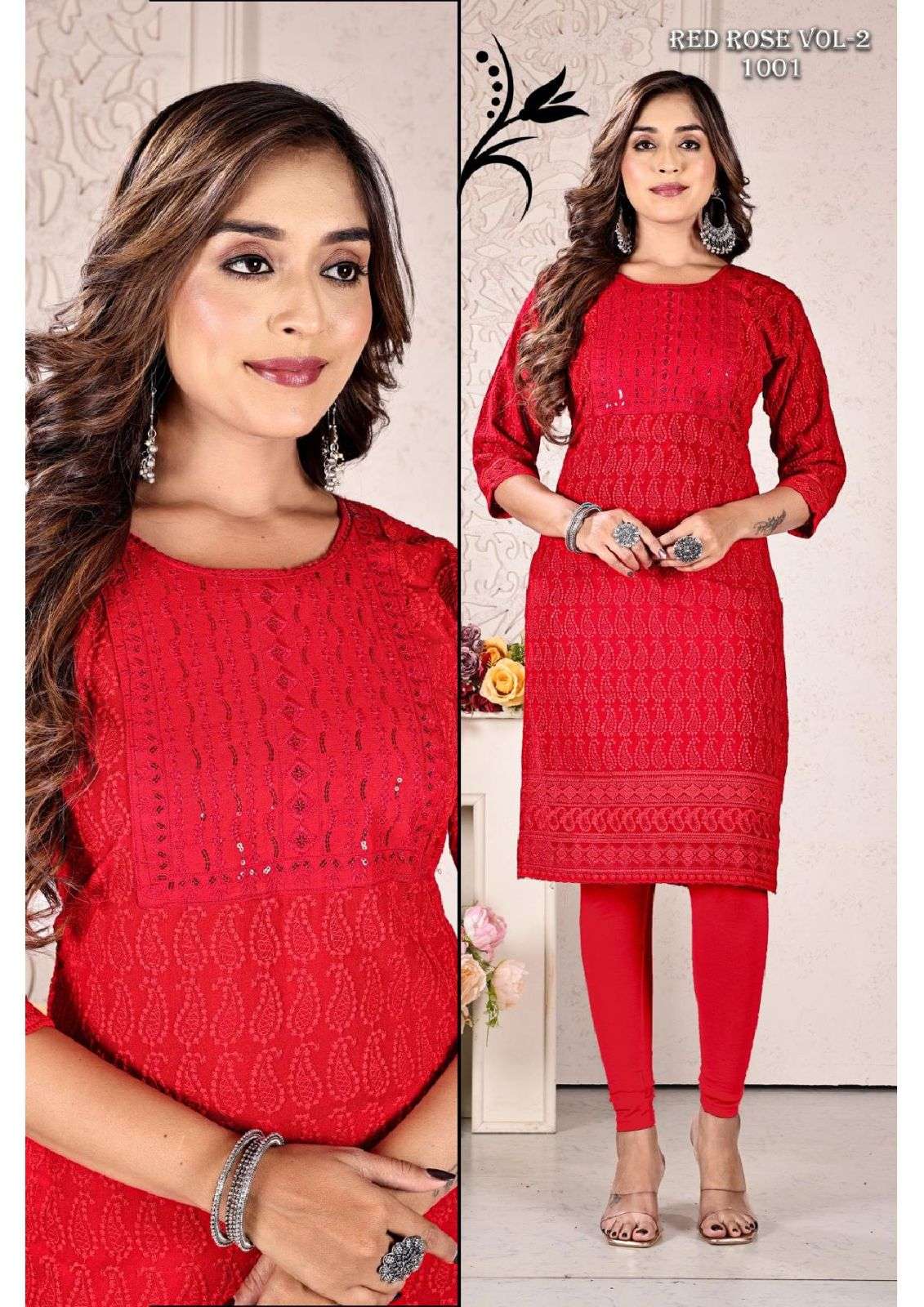 GOLDEN RED ROSE VOL-2 Kurti Wholesale catalog