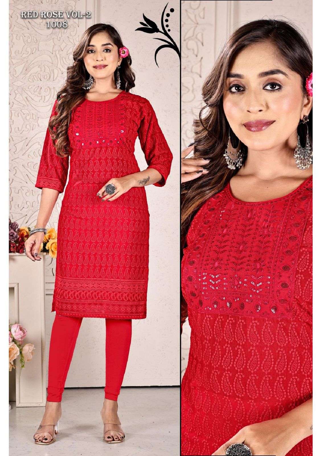 GOLDEN RED ROSE VOL-2 Kurti Wholesale catalog