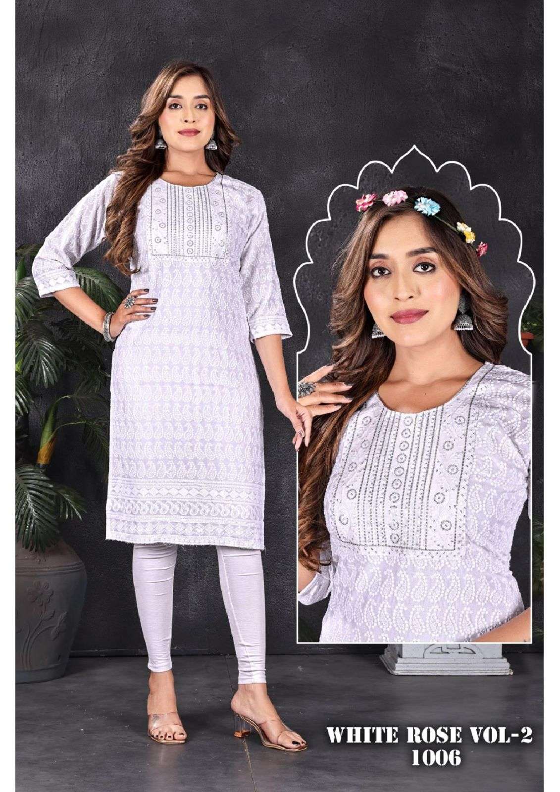 GOLDEN WHITE ROSE VOL-2 Kurti Wholesale catalog