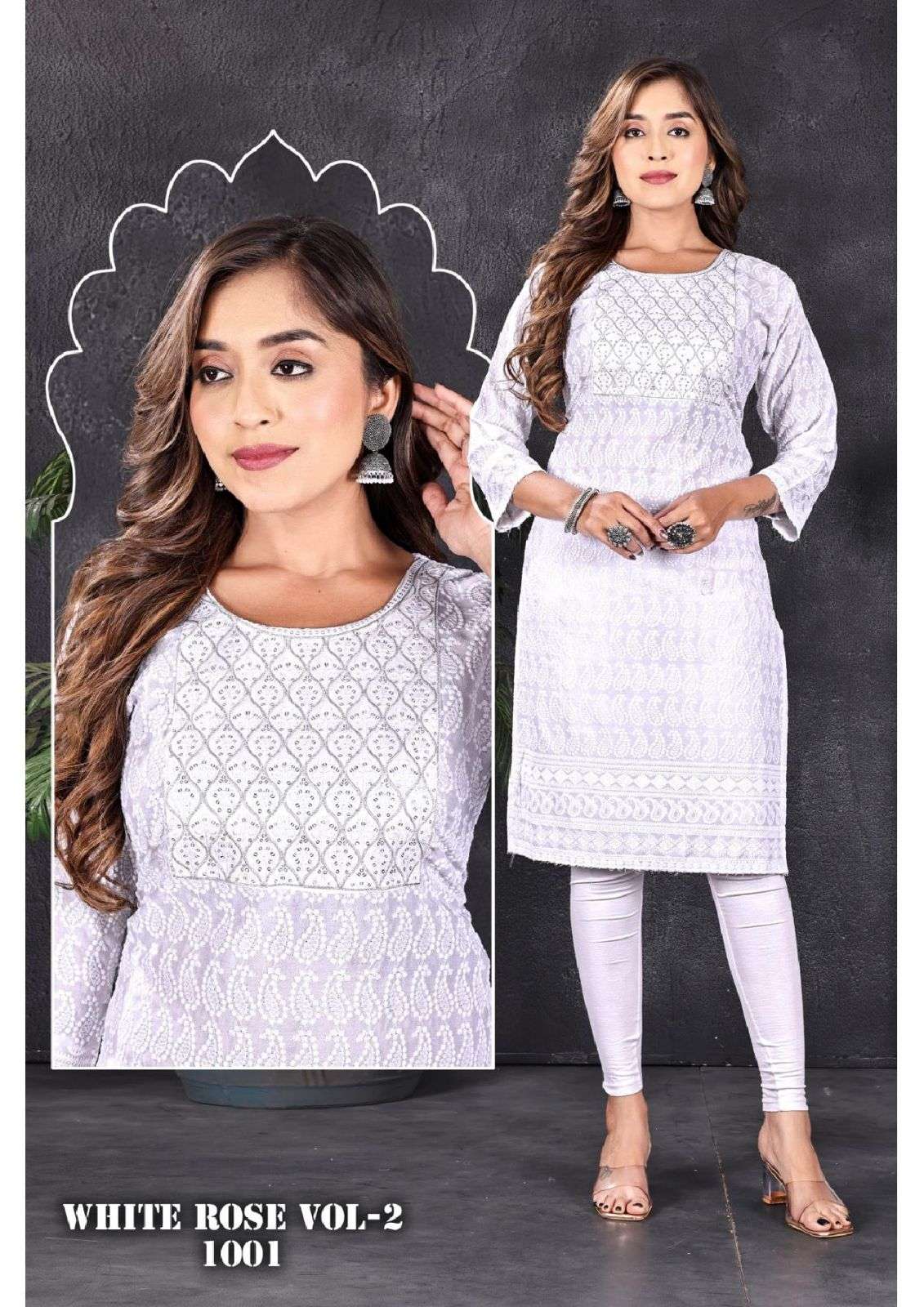GOLDEN WHITE ROSE VOL-2 Kurti Wholesale catalog