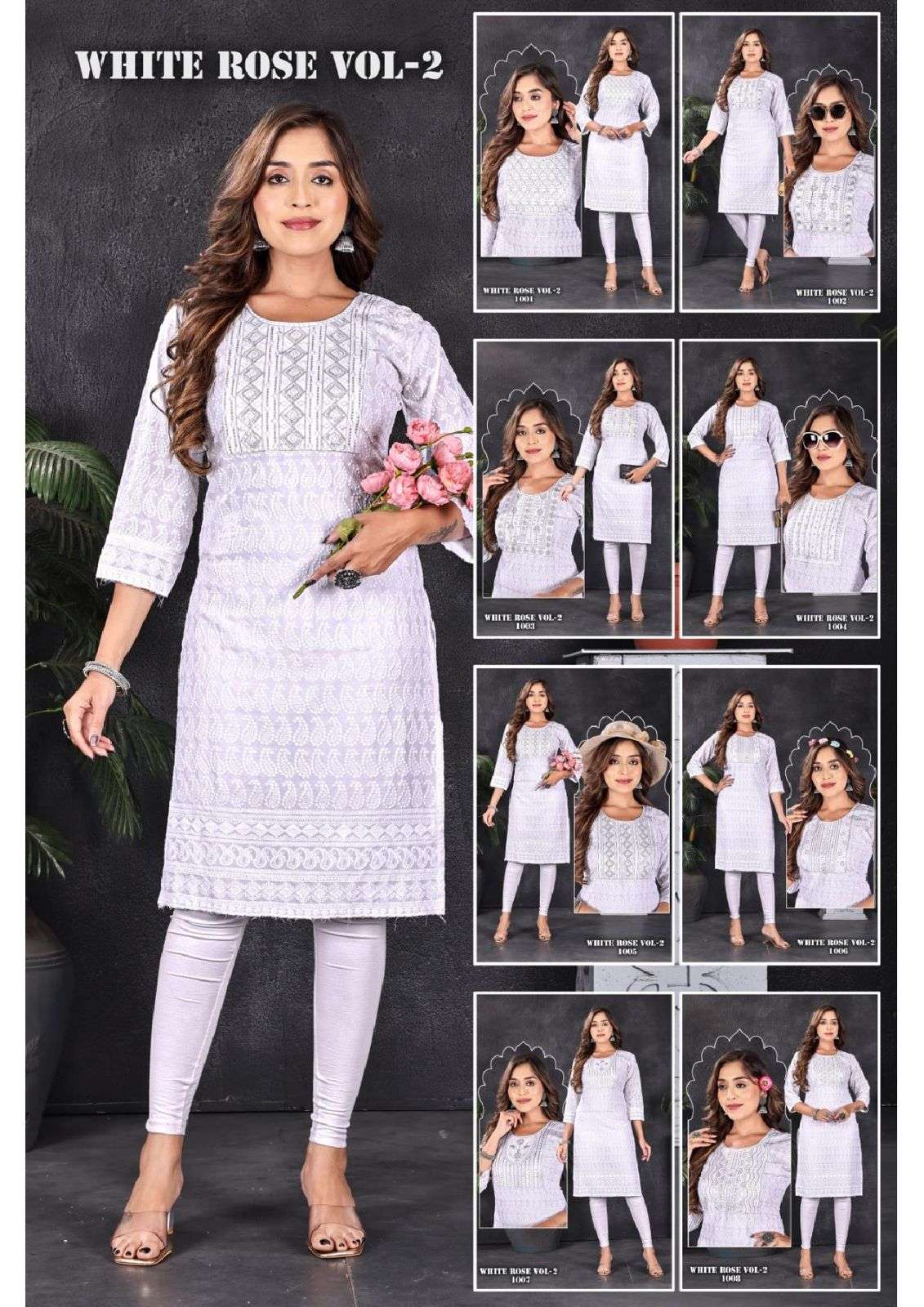 GOLDEN WHITE ROSE VOL-2 Kurti Wholesale catalog