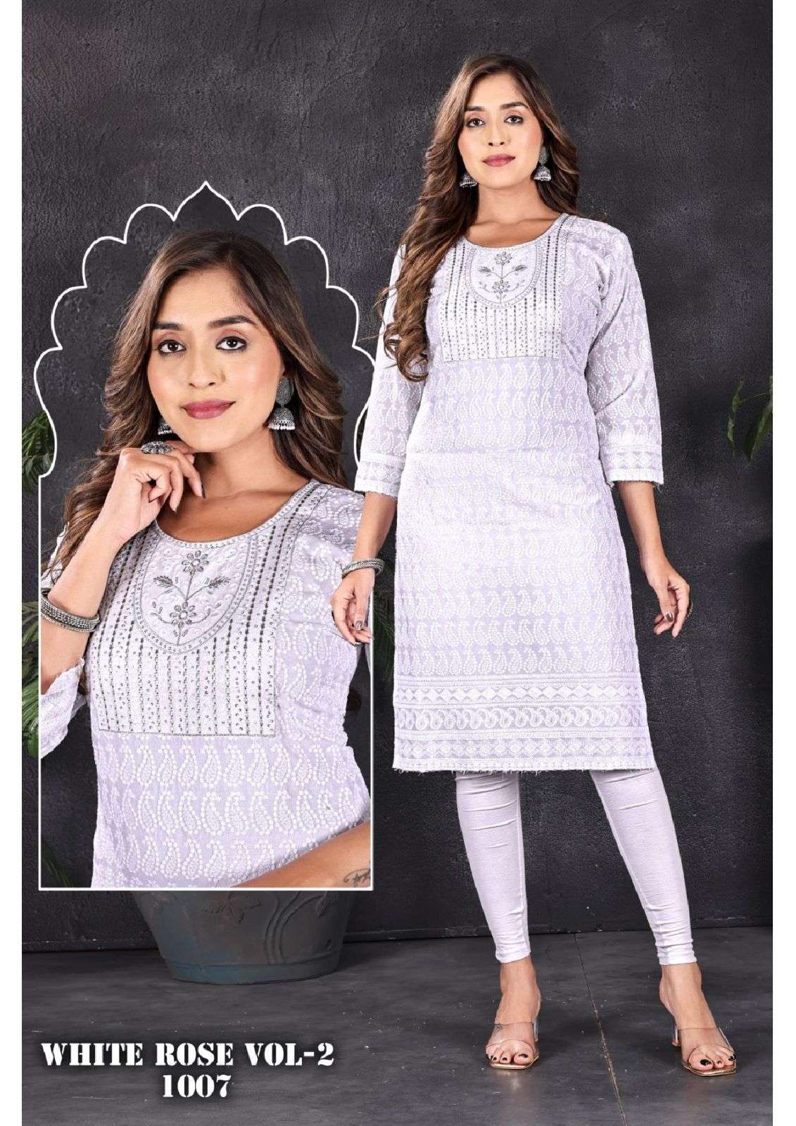 GOLDEN WHITE ROSE VOL-2 Kurti Wholesale catalog