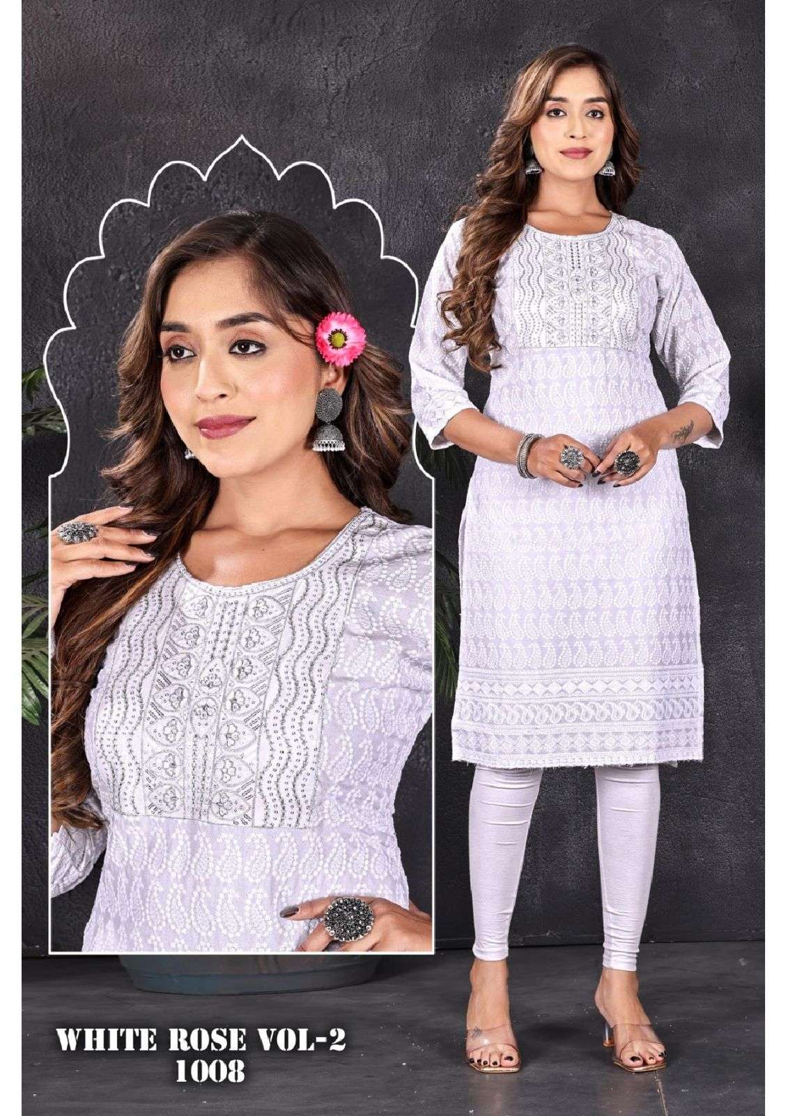 GOLDEN WHITE ROSE VOL-2 Kurti Wholesale catalog