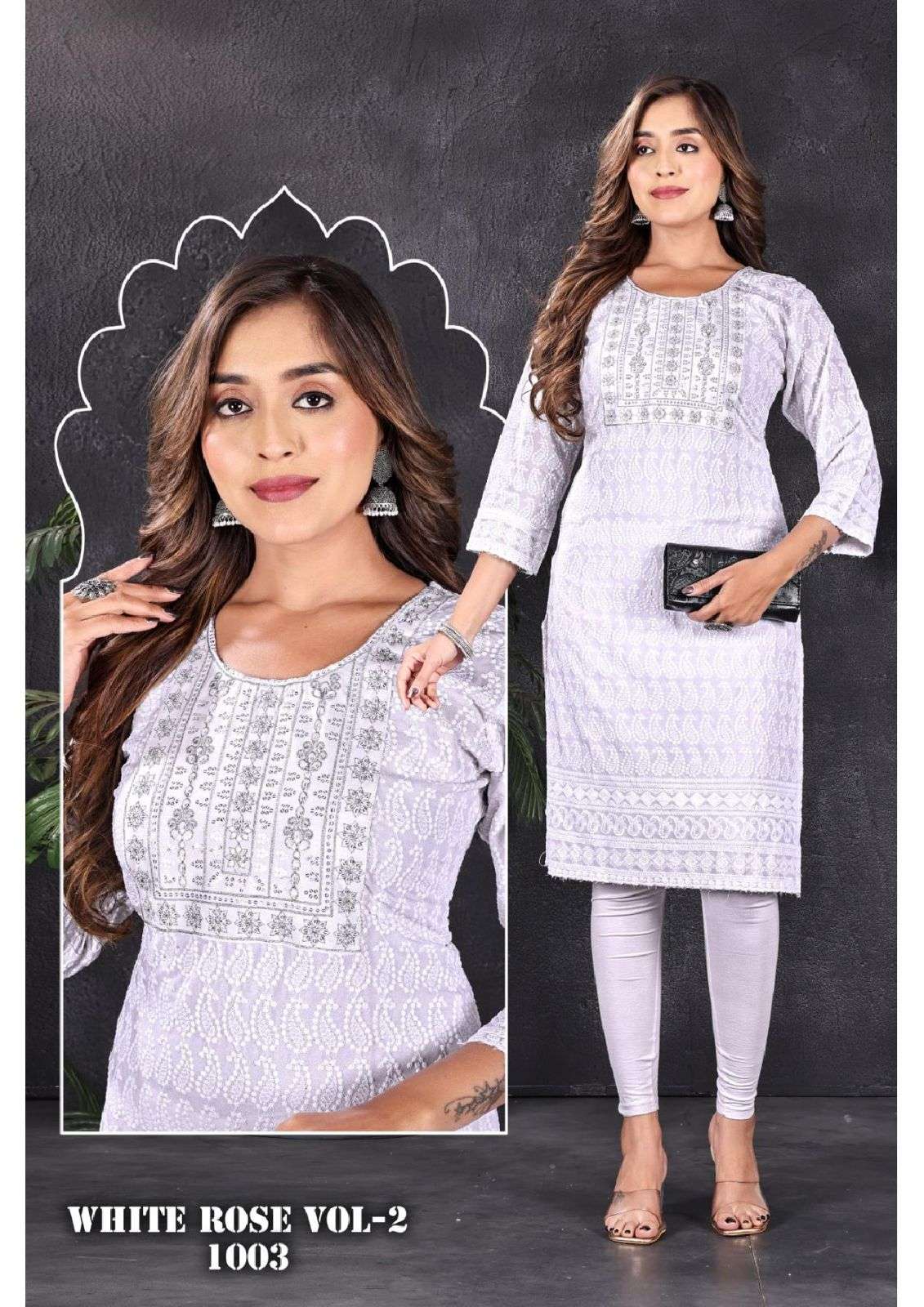 GOLDEN WHITE ROSE VOL-2 Kurti Wholesale catalog