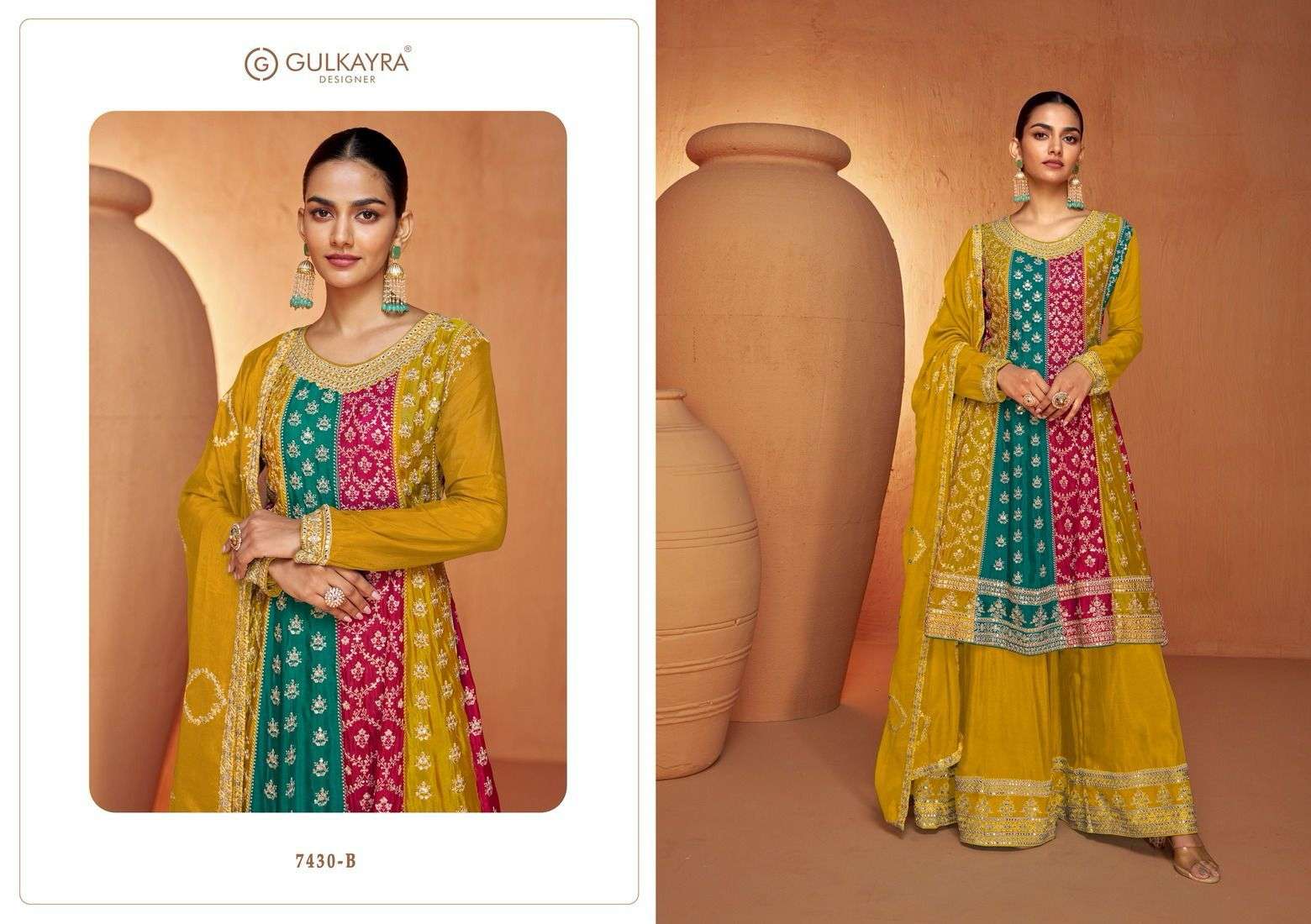 Gulkayra Designer Ruhi Real Chinnon Designer Salwar Suit Wholesale catalog