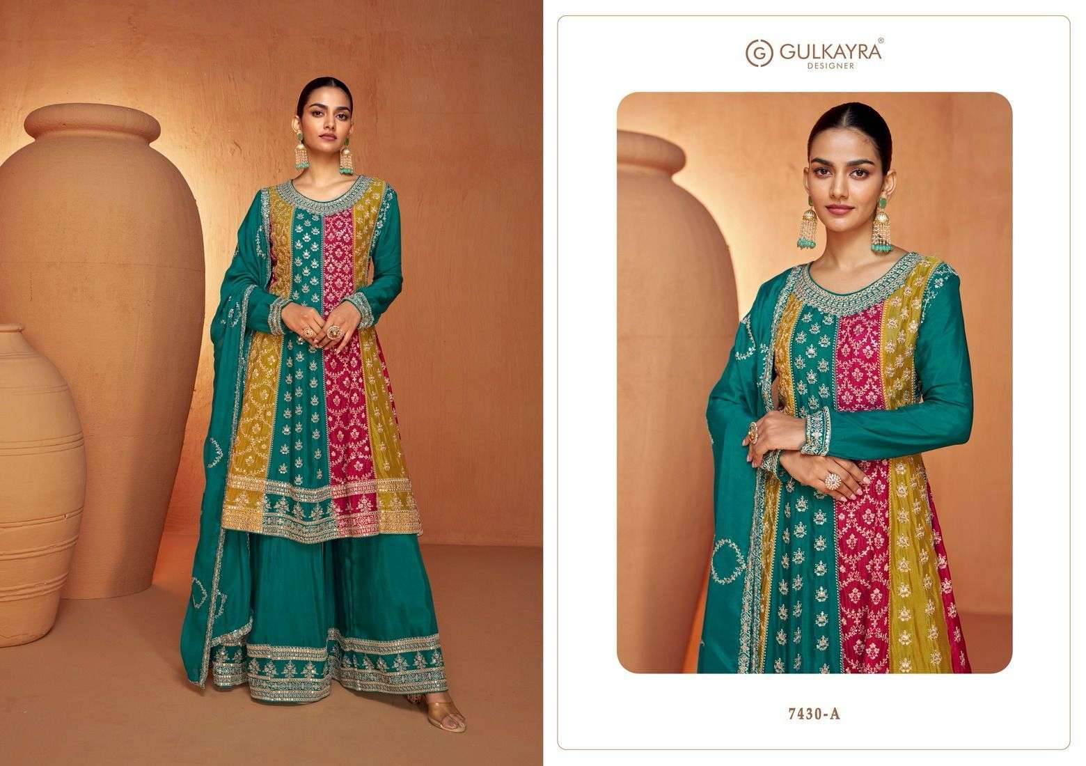 Gulkayra Designer Ruhi Real Chinnon Designer Salwar Suit Wholesale catalog