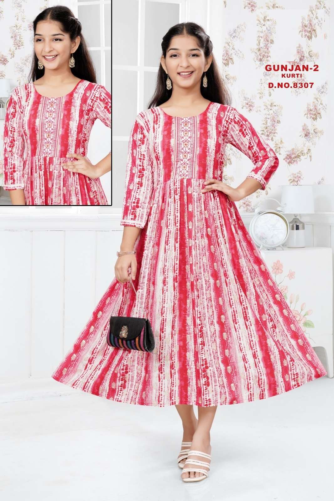 Gunjan 2 Rayon Printed Casual Wear Kids Kurti Wholesale catalog
