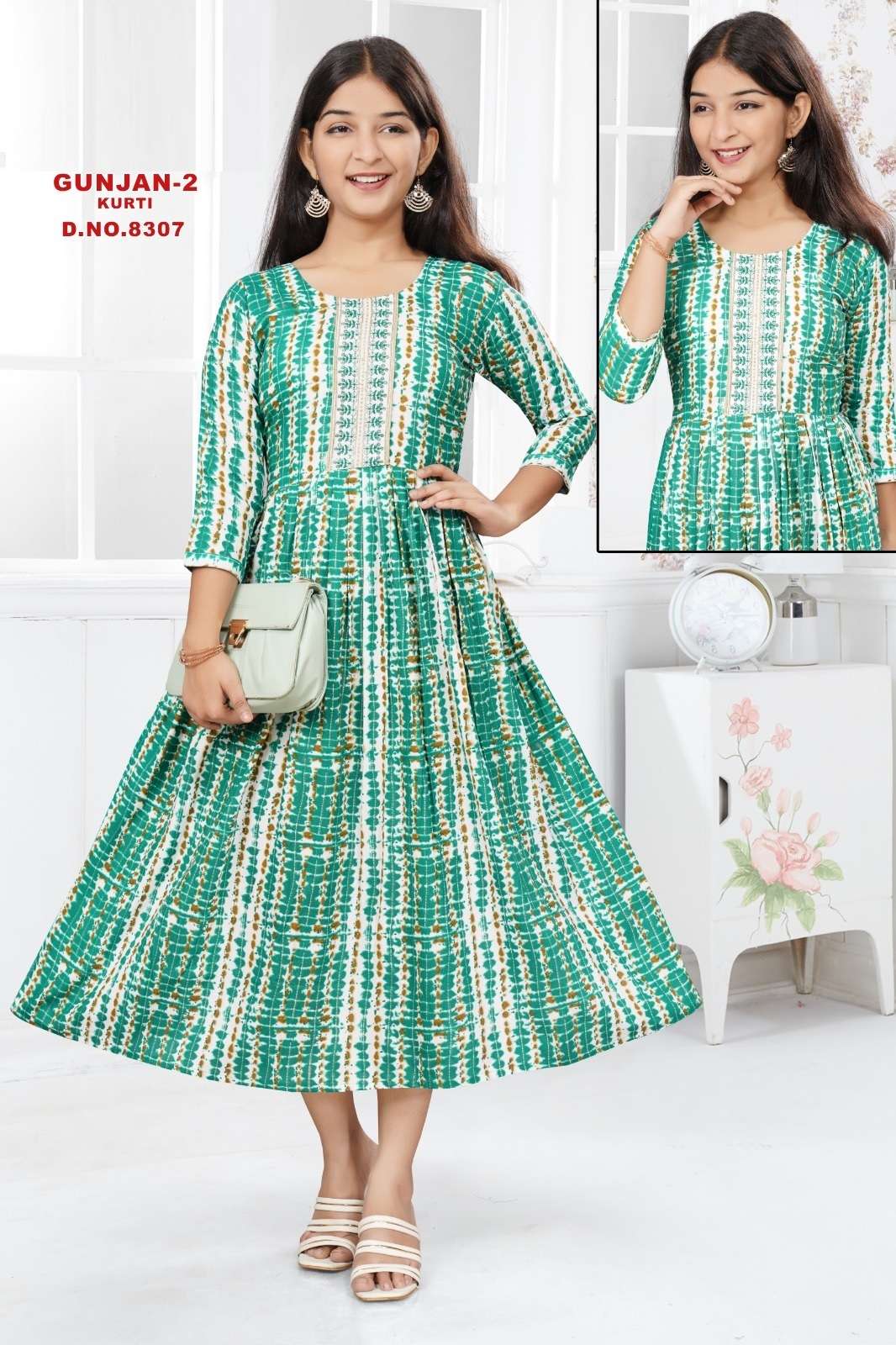 Gunjan 2 Rayon Printed Casual Wear Kids Kurti Wholesale catalog