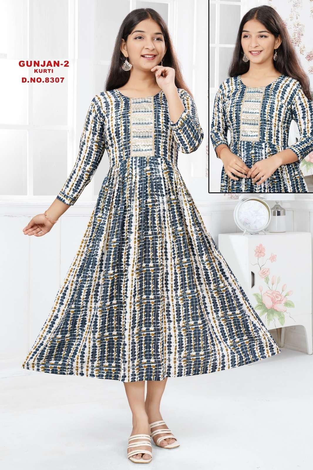 Gunjan 2 Rayon Printed Casual Wear Kids Kurti Wholesale catalog