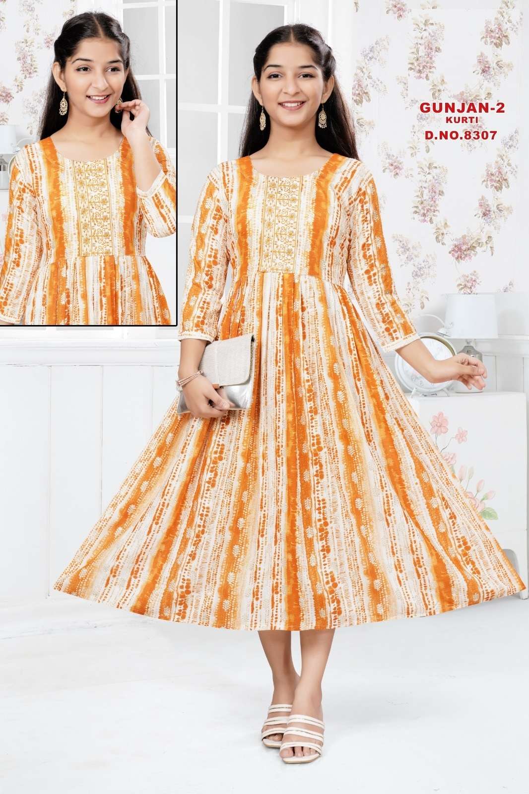 Gunjan 2 Rayon Printed Casual Wear Kids Kurti Wholesale catalog