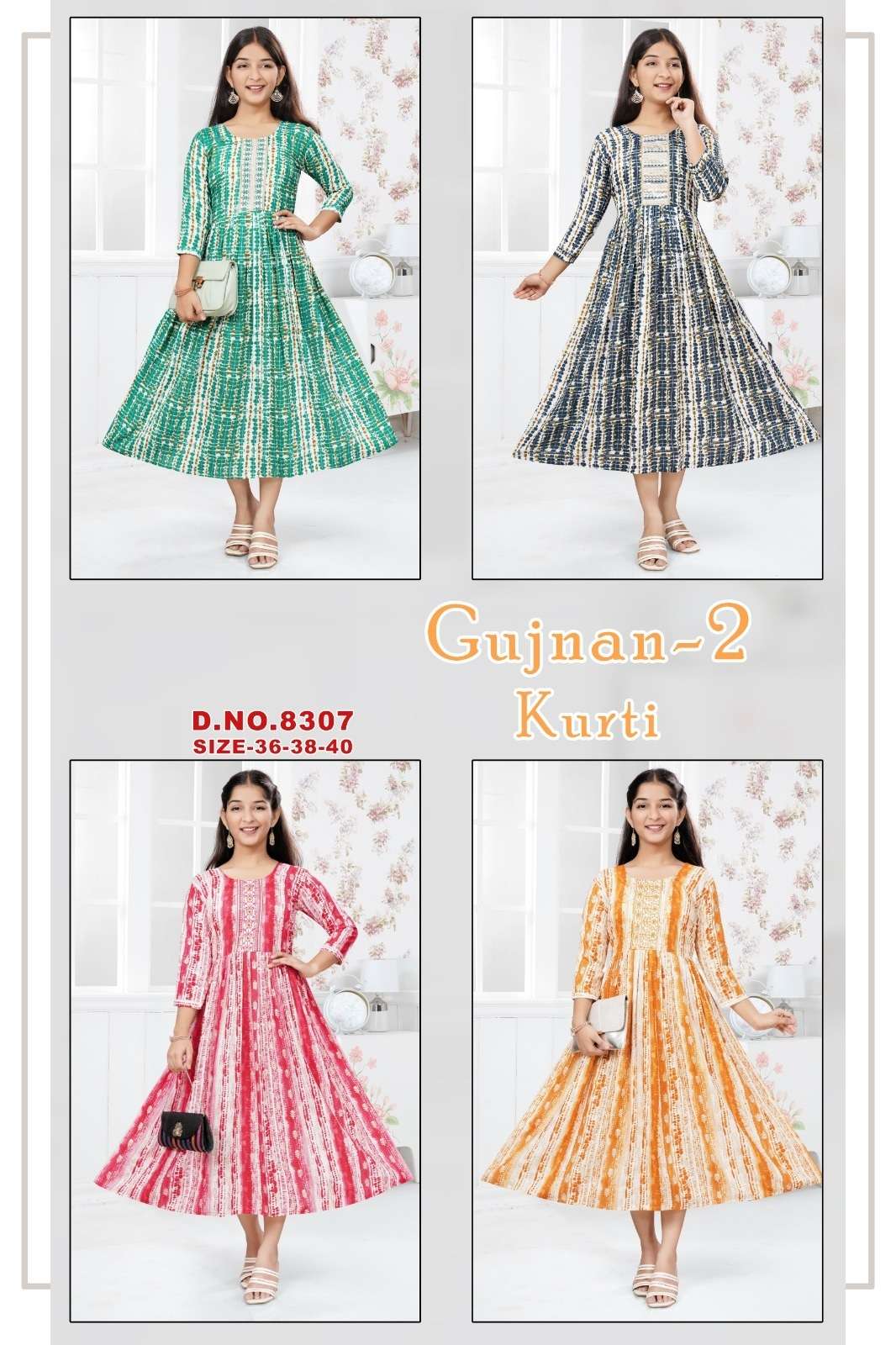 Gunjan 2 Rayon Printed Casual Wear Kids Kurti Wholesale catalog