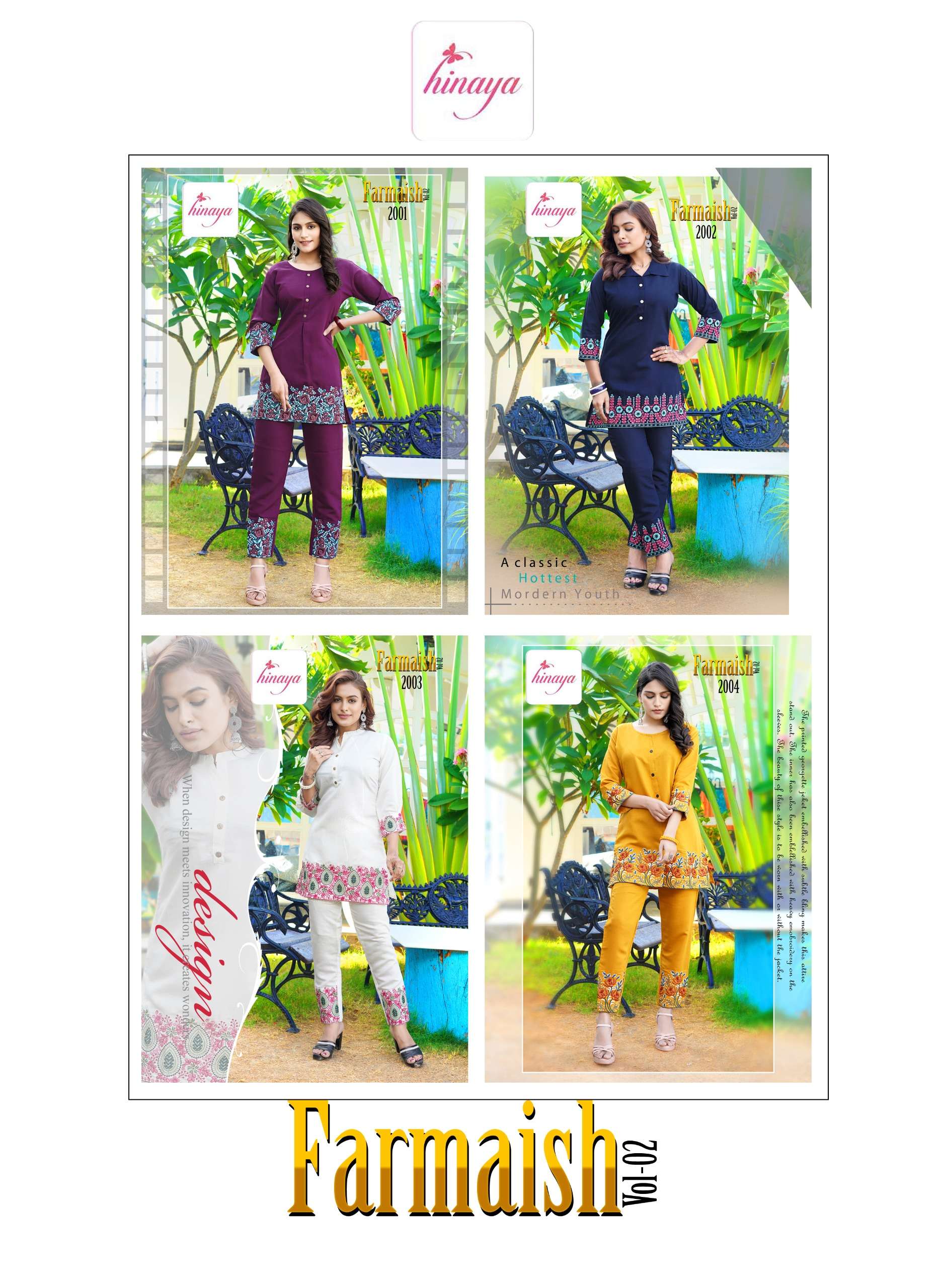HINAYA FURMAISH VOL-1 Co -Ord set Kurti Wholesale catalog