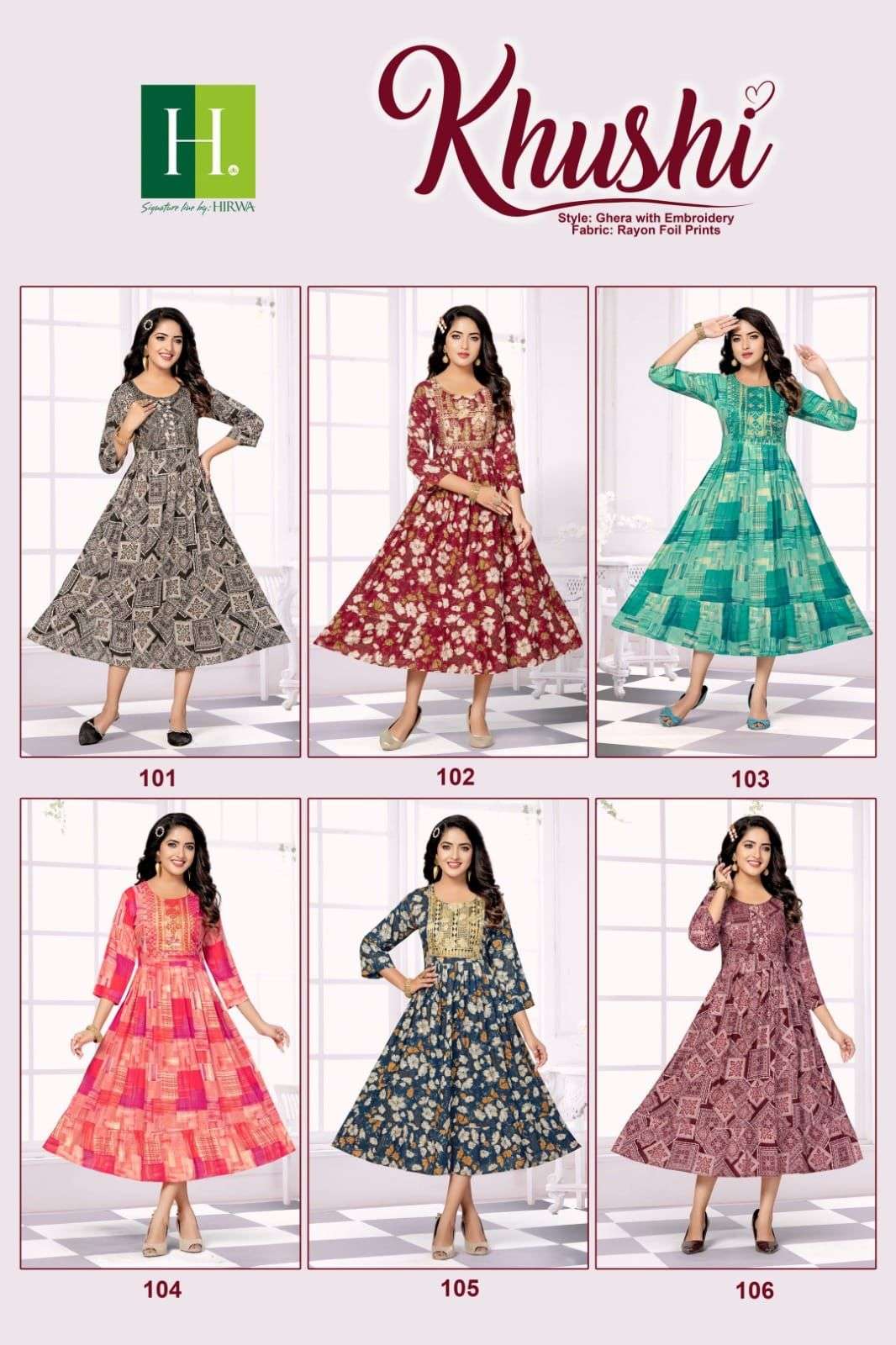 HIRWA KHUSHI Kurti Wholesale catalog