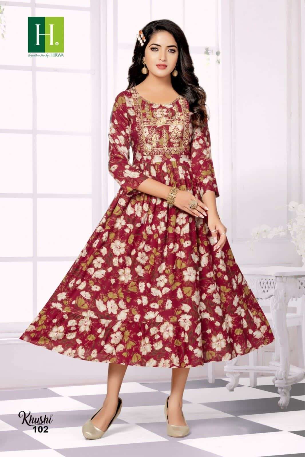 HIRWA KHUSHI Kurti Wholesale catalog