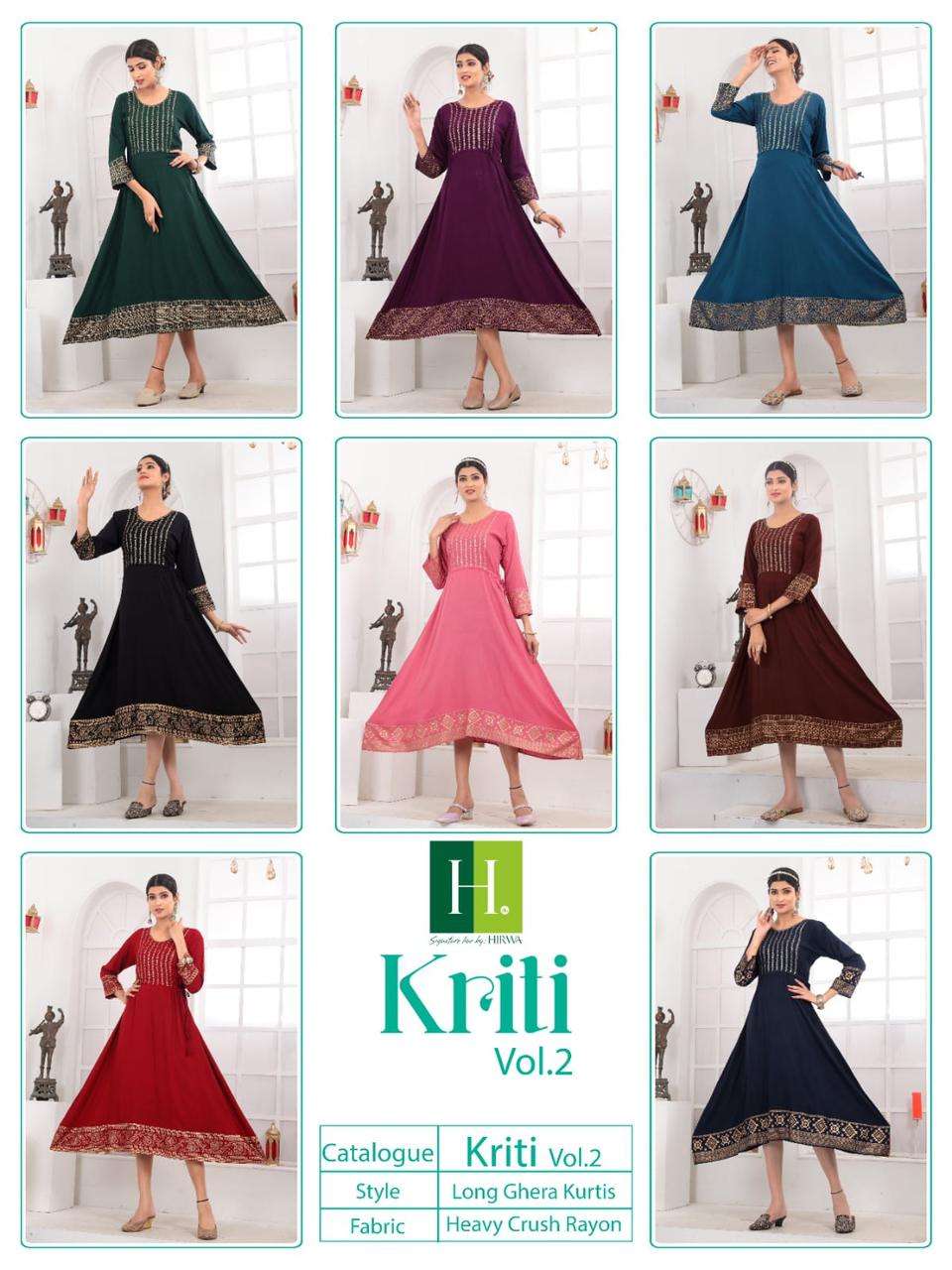 HIRWA KRITI Vol - 2 Kurti Wholesale catalog